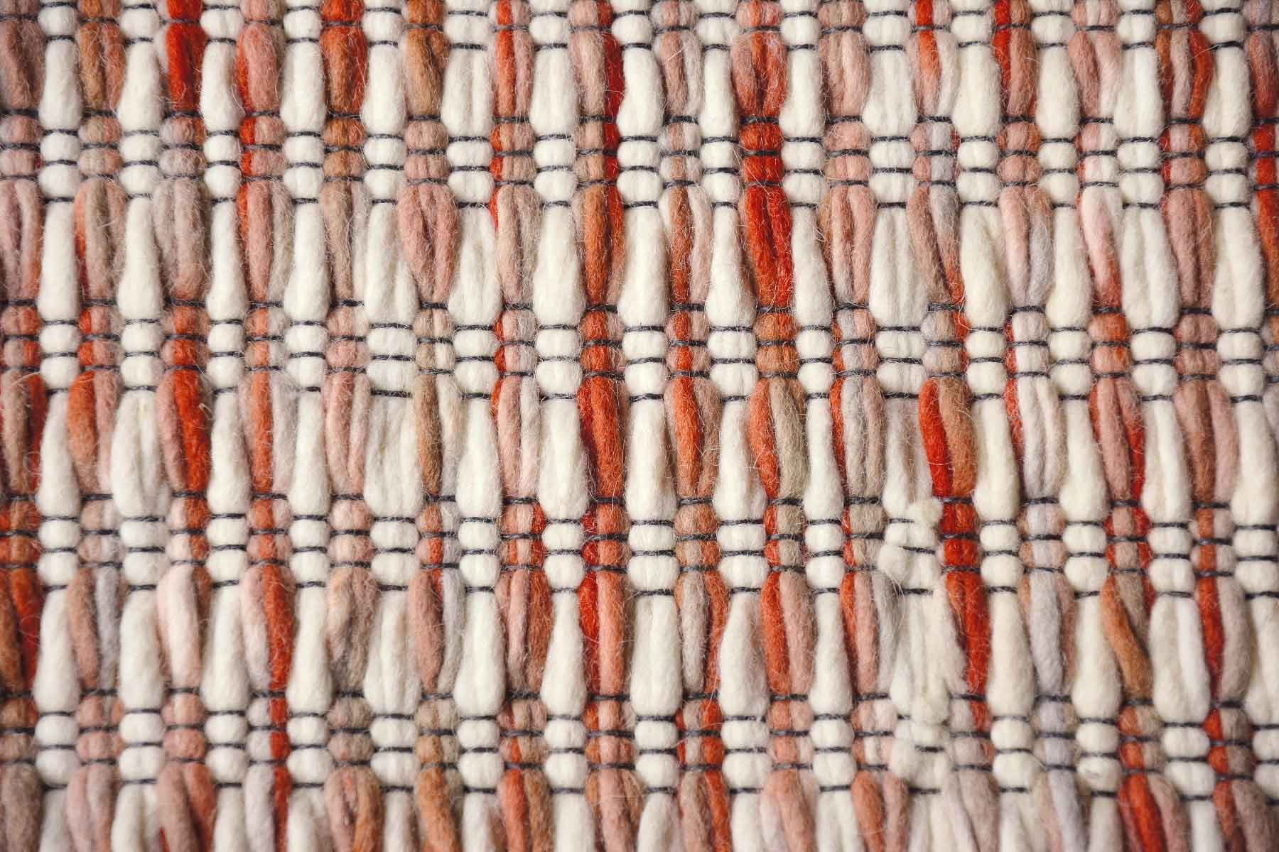 Rug Grain beige, red 140x200, wool, Brink&Campman - 381432