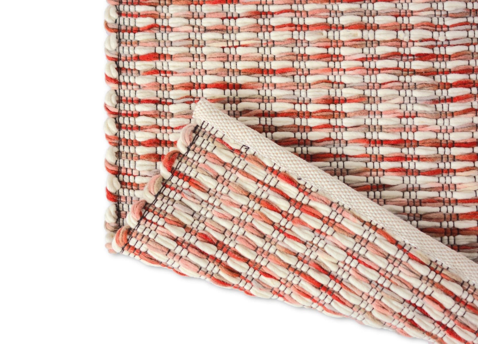 Rug Grain beige, red 200x280, wool, Brink&Campman - 381445