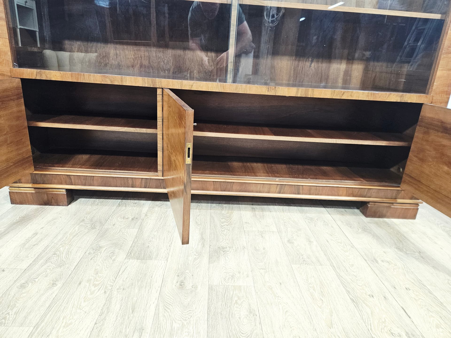 Office set Art Deco, brown walnut, Austria, 1940s - 381546