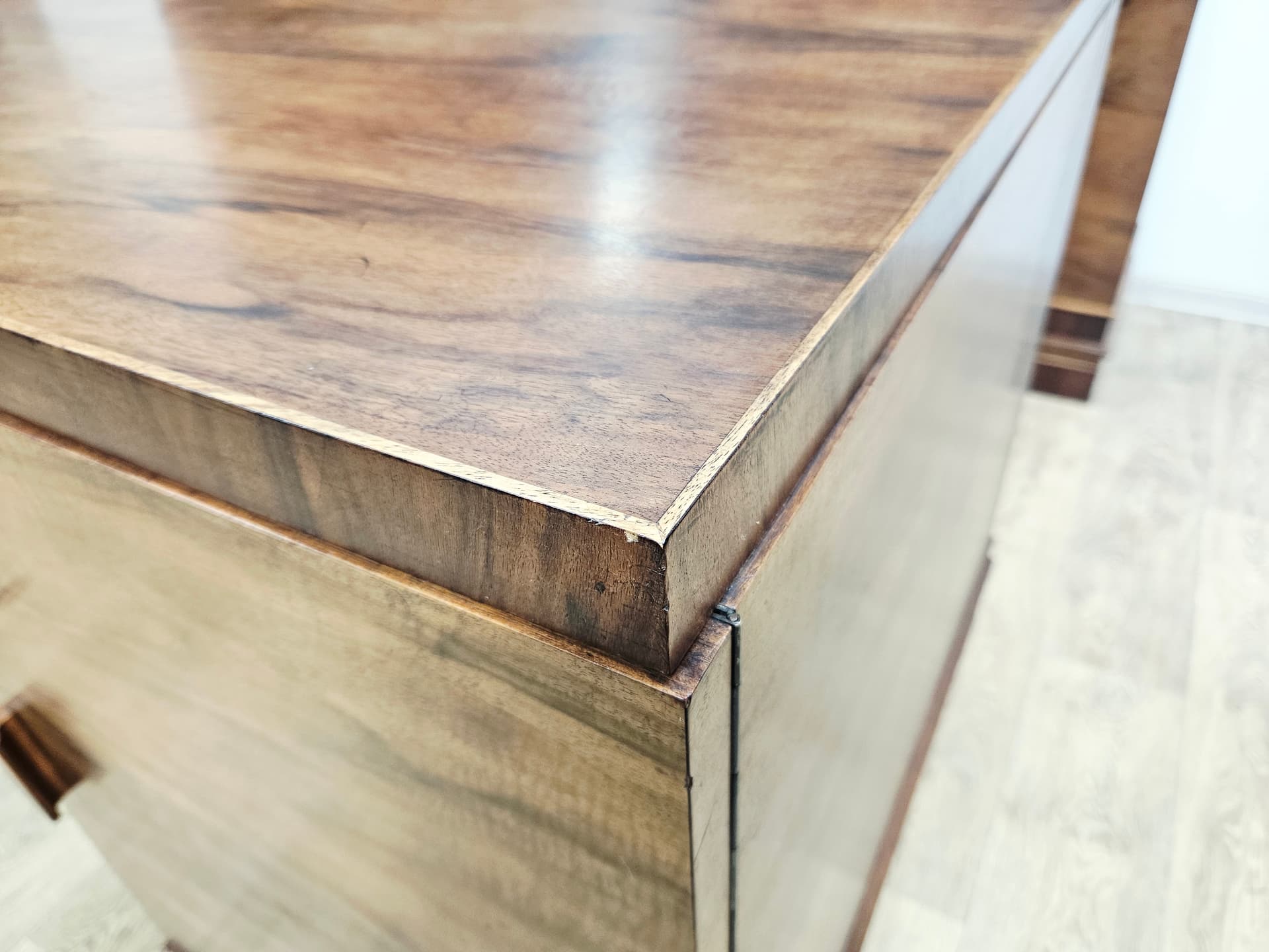Office set Art Deco, brown walnut, Austria, 1940s - 381552