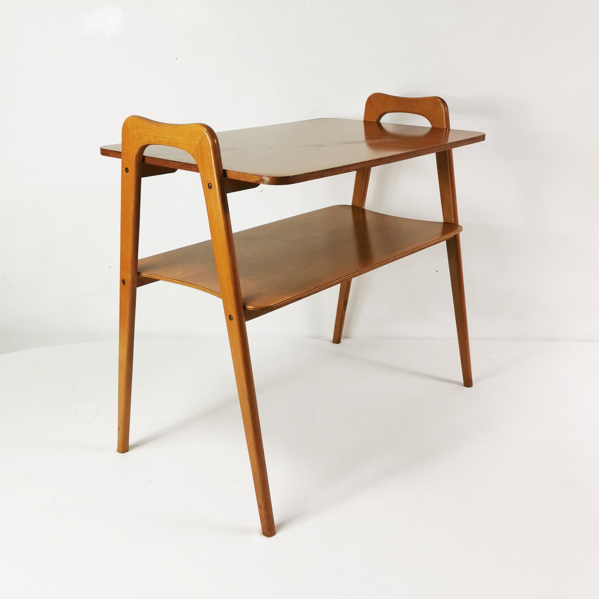 Side Table, brown beech, Germany, 1960s. - 381717