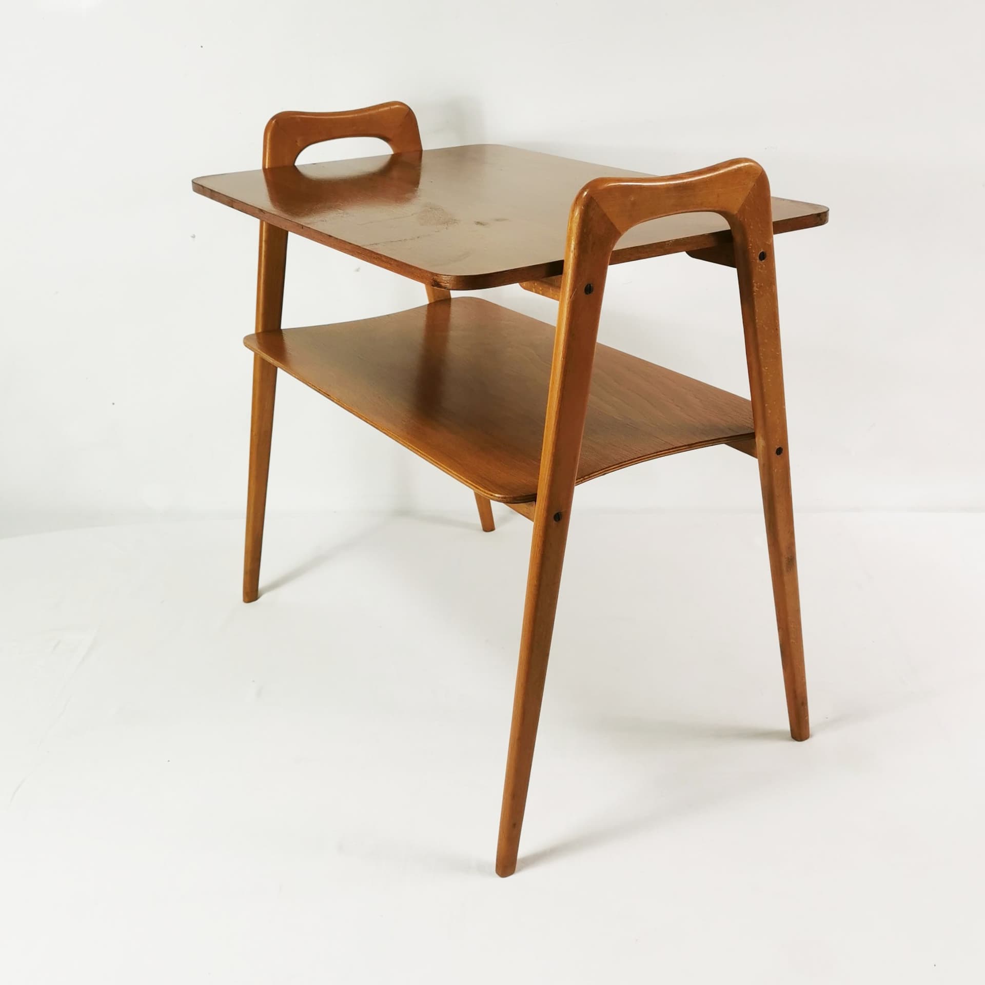 Side Table, brown beech, Germany, 1960s. - 381719