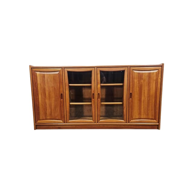 Sideboard, brown teak, Dyrlund, Denmark, 1980s - DIMENSION
