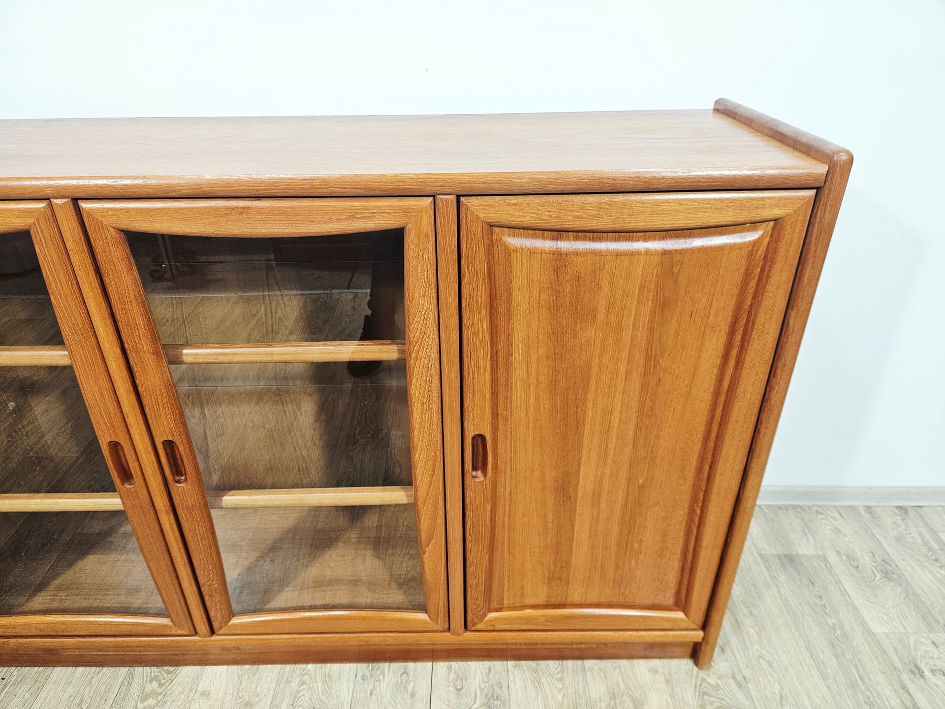 Sideboard, brown teak, Dyrlund, Denmark, 1980s - 381772