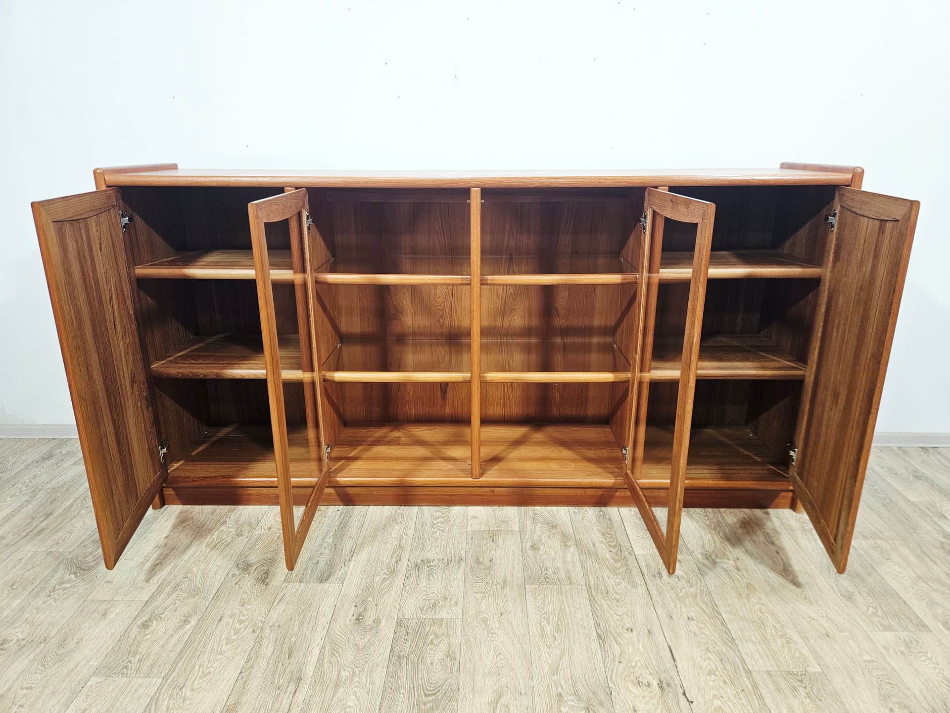 Sideboard, brown teak, Dyrlund, Denmark, 1980s - 381762