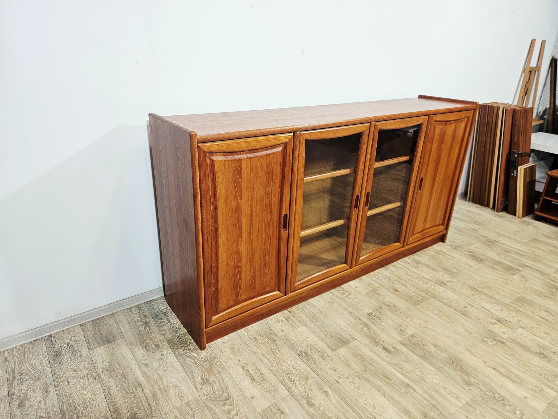 Sideboard, brown teak, Dyrlund, Denmark, 1980s - 381763