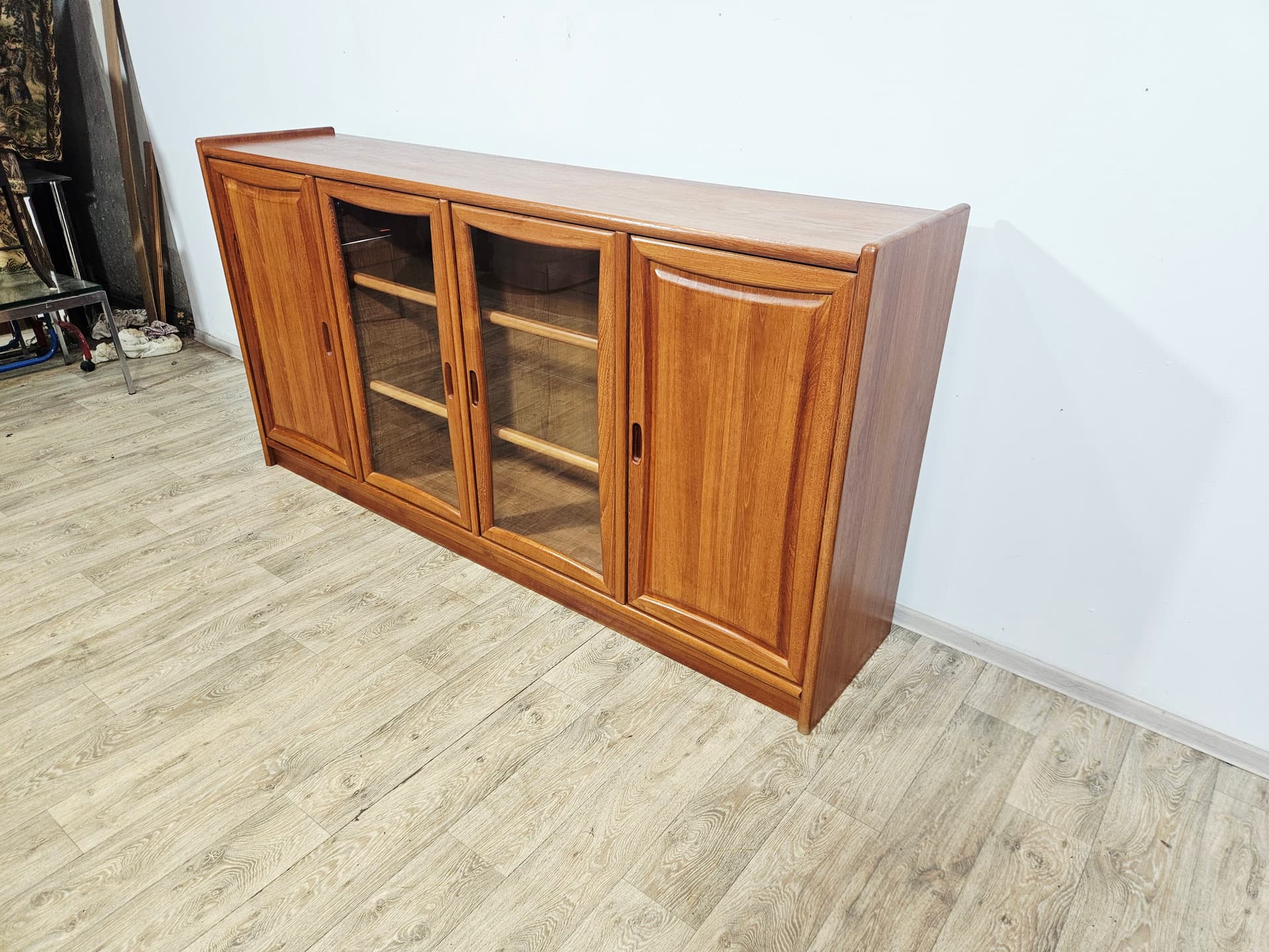 Sideboard, brown teak, Dyrlund, Denmark, 1980s - 381764