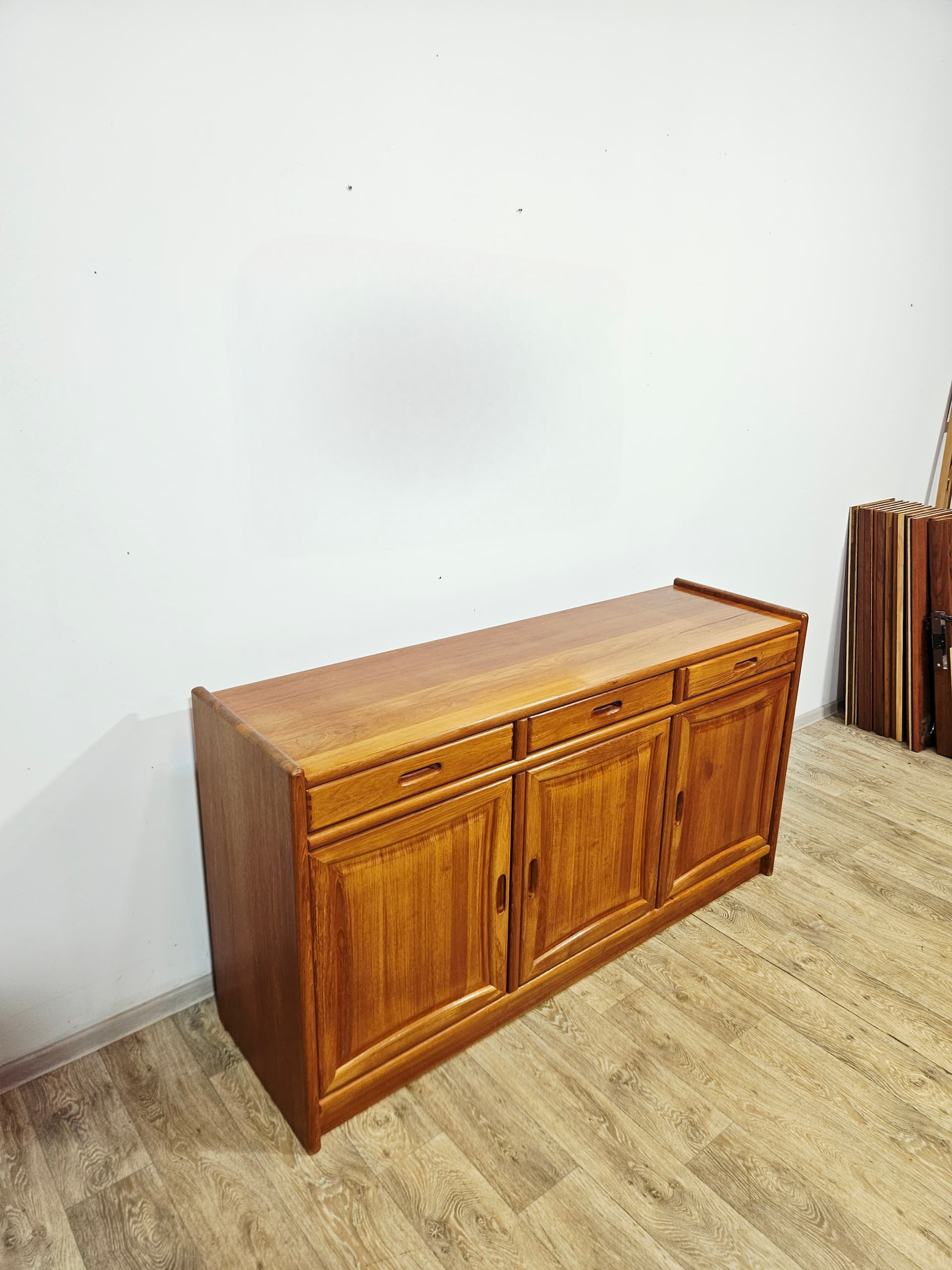 Sideboard Danish Modern, brown teak, Denmark, 1980s. - 381779