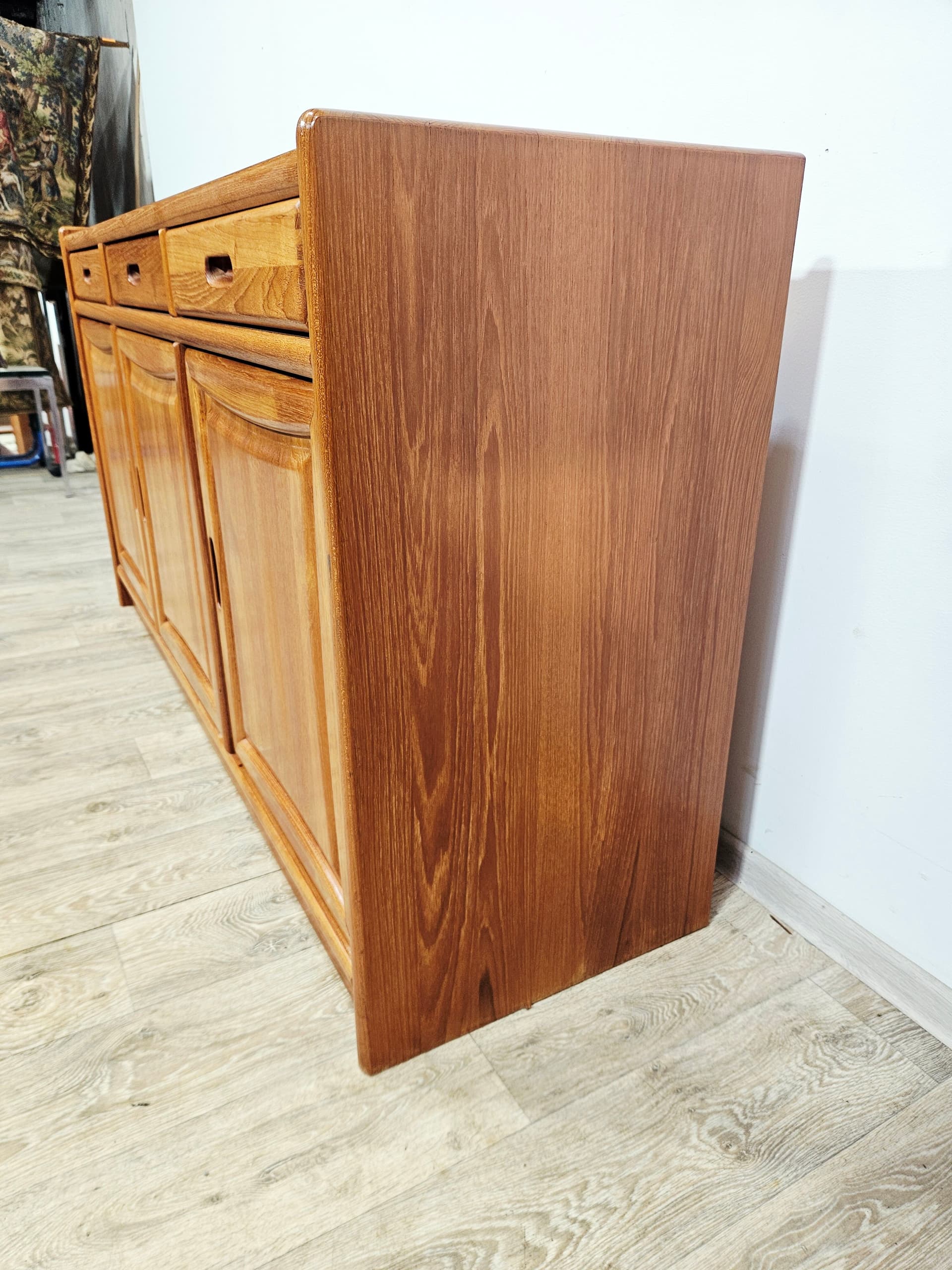Sideboard Danish Modern, brown teak, Denmark, 1980s. - 381786