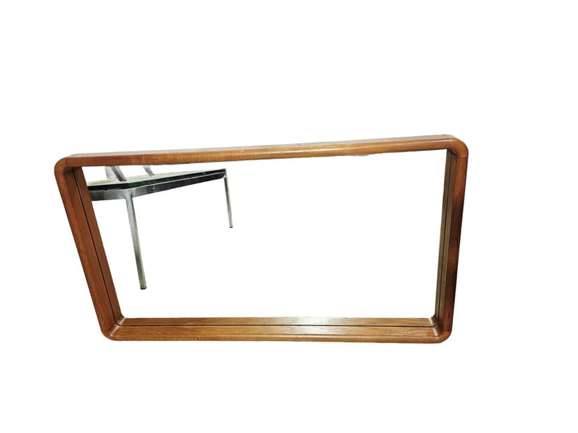 Wall mirror No. 206, brown teak, by A. Kjersgaard, Holstebro Møbelfabrik, Denmark, 1960s.
