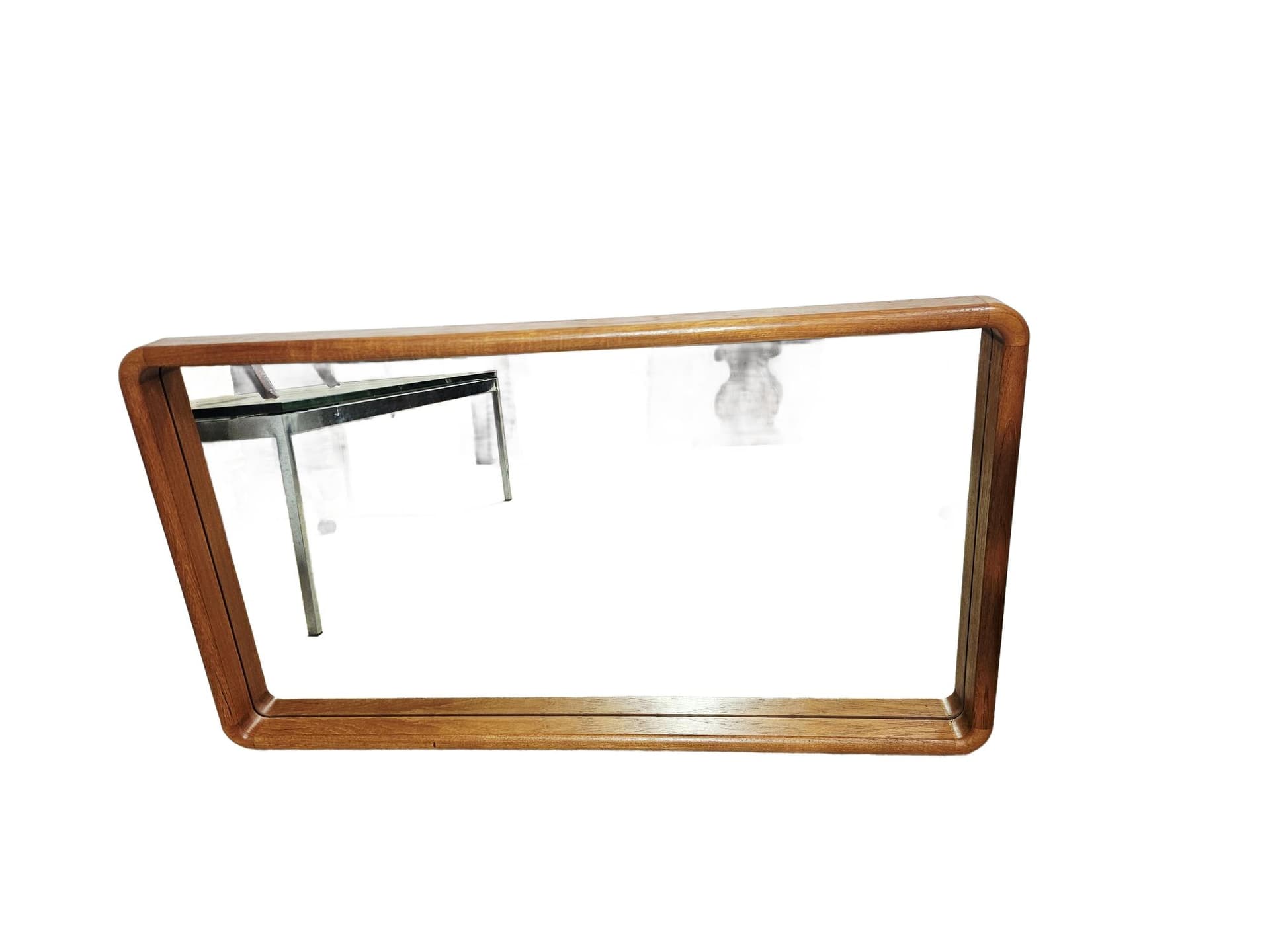 Wall mirror No. 206, brown teak, by A. Kjersgaard, Holstebro Møbelfabrik, Denmark, 1960s. - 382396