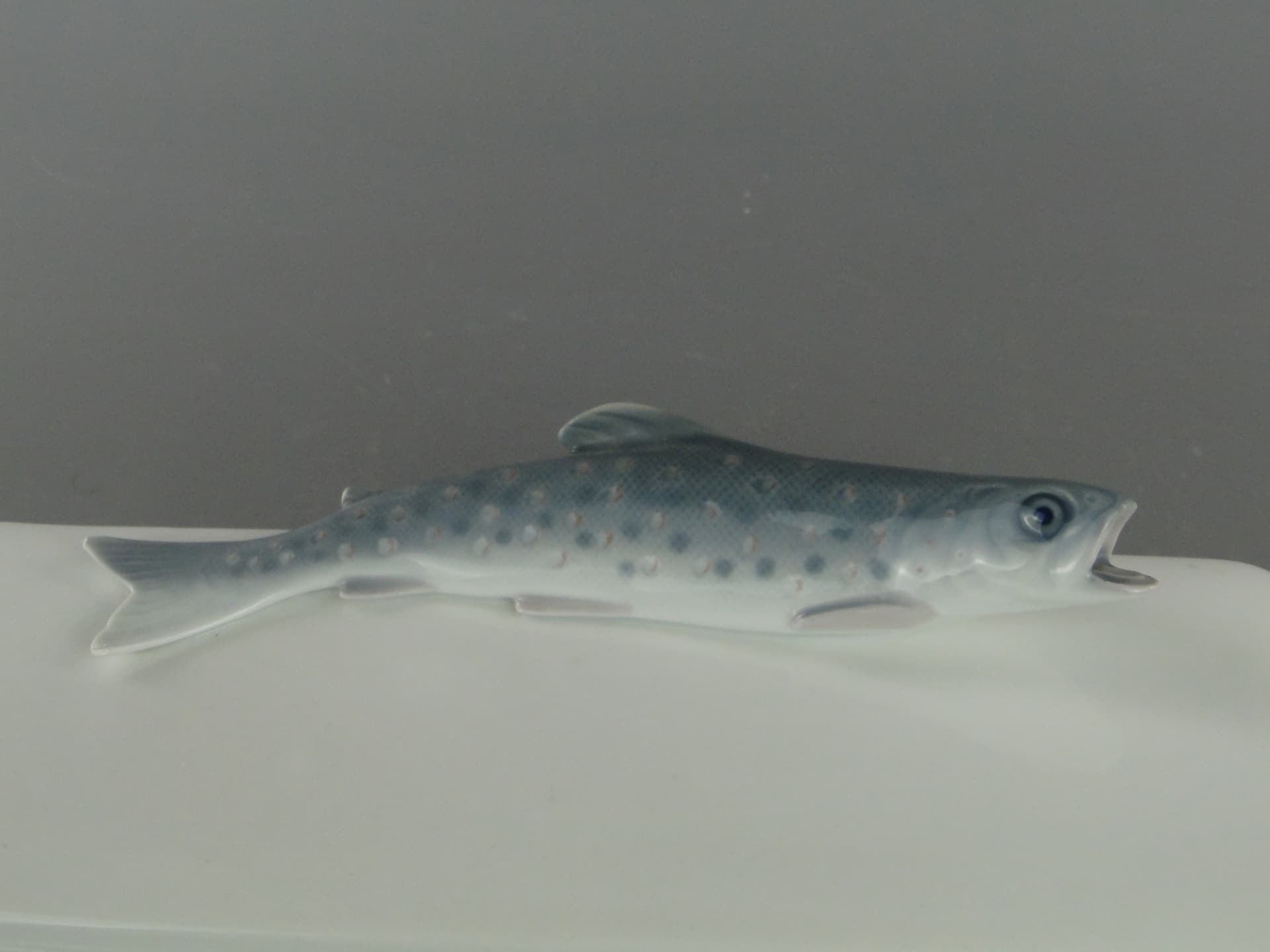 Kitchen container with trout, white porcelain, Rosenthal, Germany, early 20th century - 381820