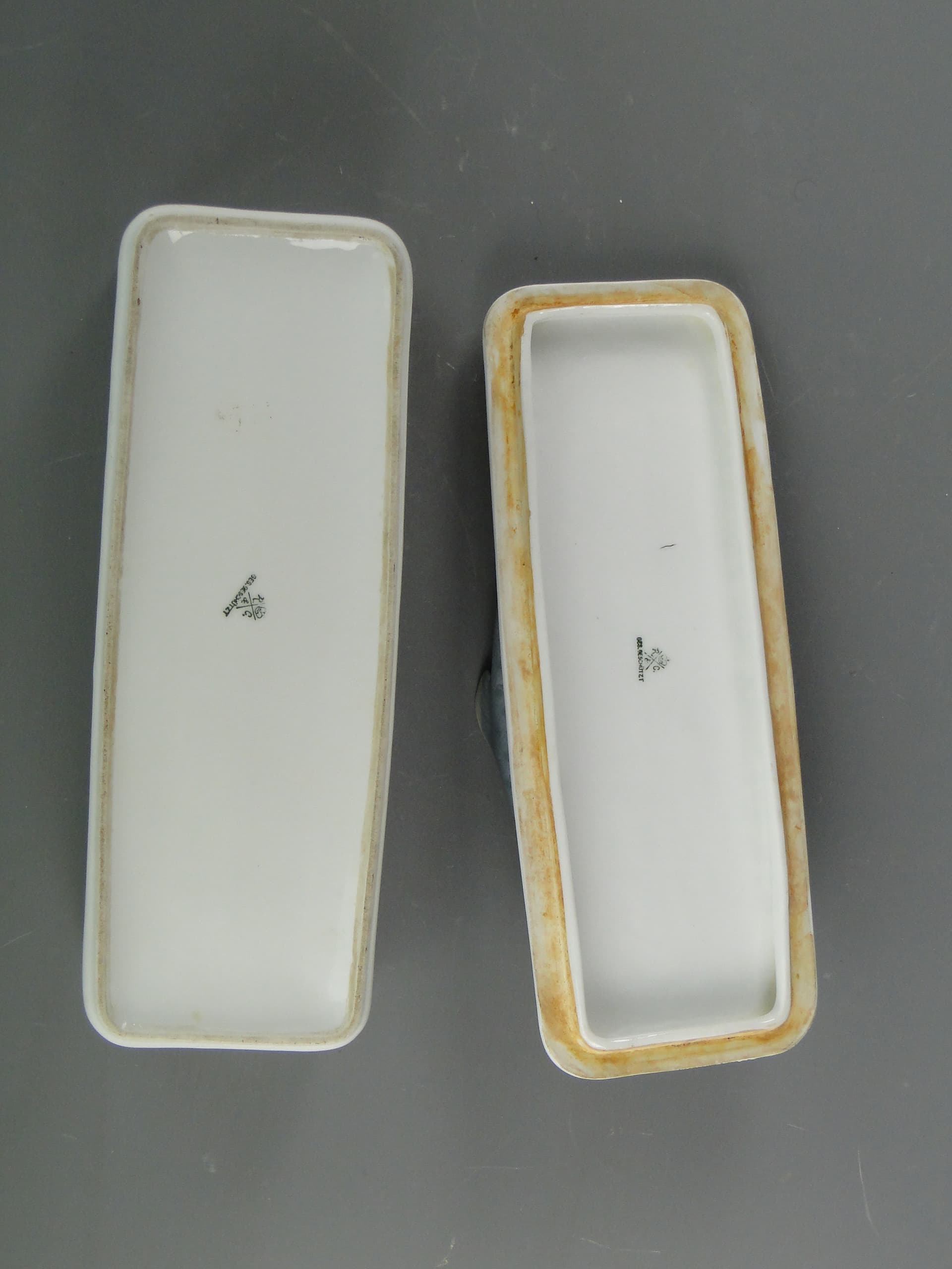 Kitchen container with trout, white porcelain, Rosenthal, Germany, early 20th century - 381831