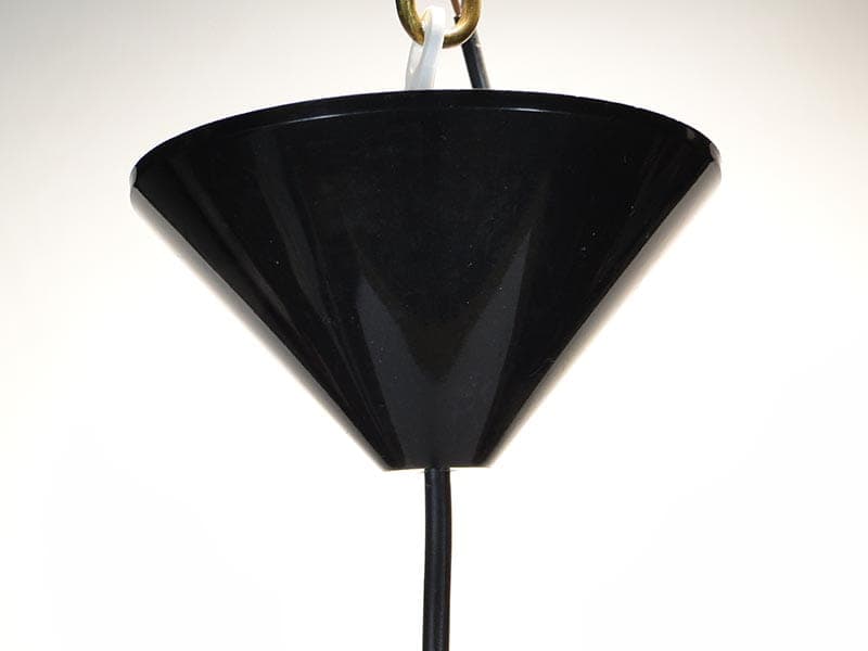 Lampa wisząca Brusel, szkło biały czarny, proj. J. A. Junek, Czechosłowacja, lata 60. - 381846