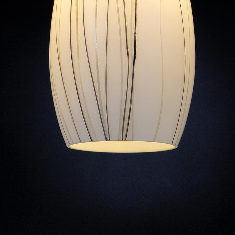 Lampa wisząca Brusel, szkło biały czarny, proj. J. A. Junek, Czechosłowacja, lata 60. - 381847