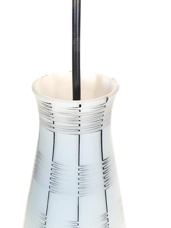 Lampa wisząca Brusel, szkło biały szary, proj. J. A. Junek, Zukov, Czechosłowacja, lata 60. - 381859