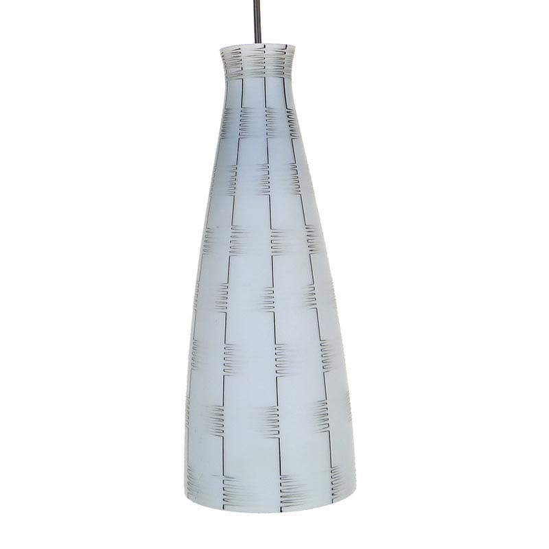 Lampa wisząca Brusel, szkło biały szary, proj. J. A. Junek, Zukov, Czechosłowacja, lata 60. - 381851