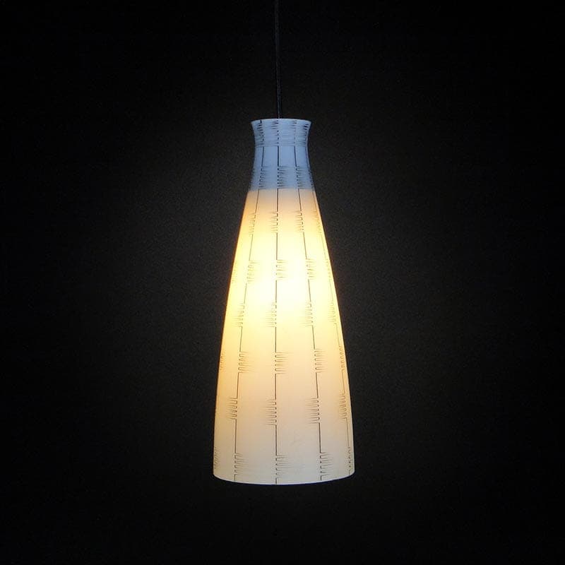 Lampa wisząca Brusel, szkło biały szary, proj. J. A. Junek, Zukov, Czechosłowacja, lata 60. - 381852
