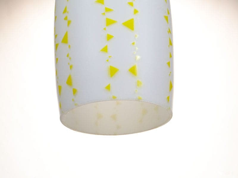 Lampa wisząca Brussel, szkło sodowe biały żółty, Zukow dla Napaco, Czechosłowacja, lata 60. - 381887