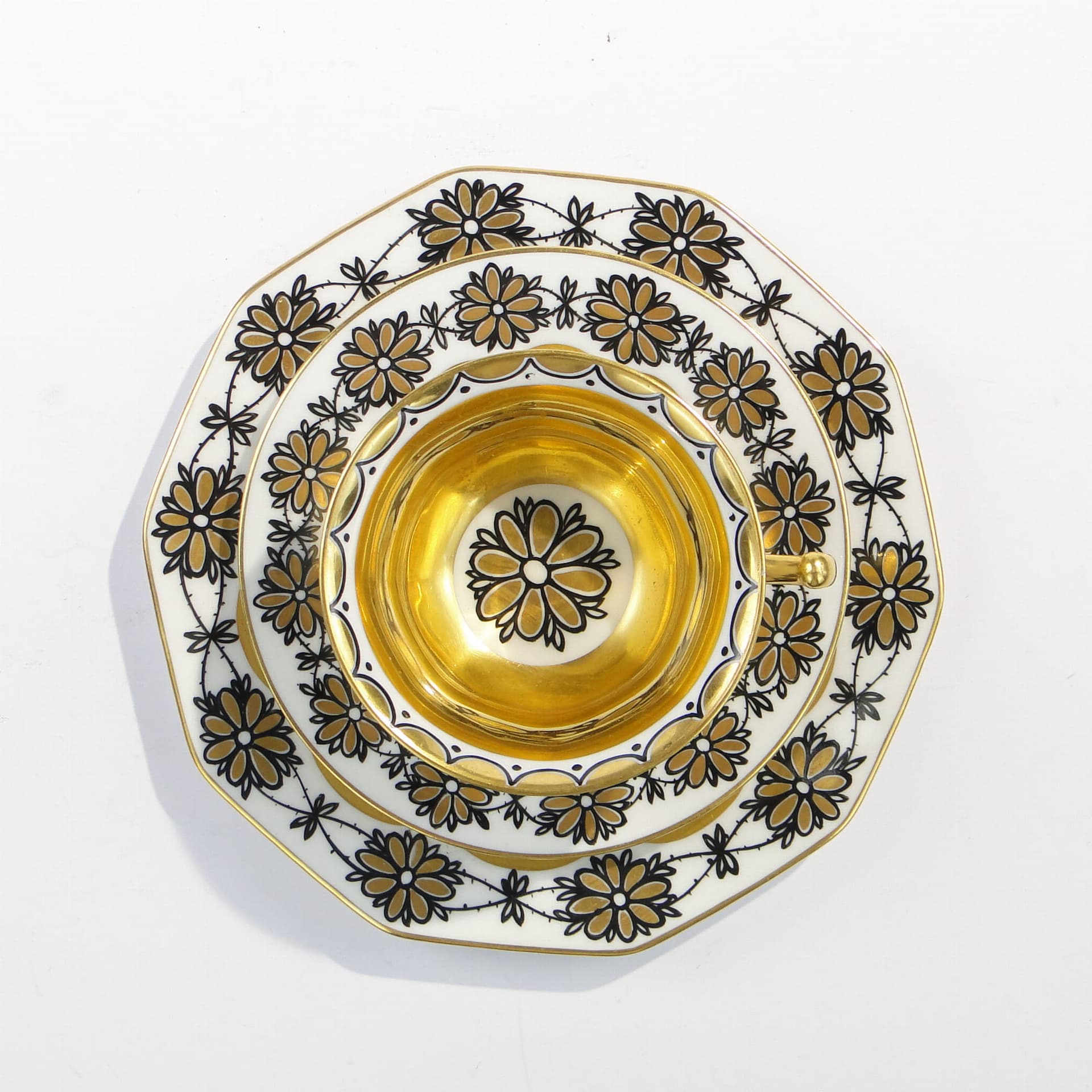 Breakfast set Art Deco, white gilded porcelain, Rosenthal, Germany, 1920s - 381965