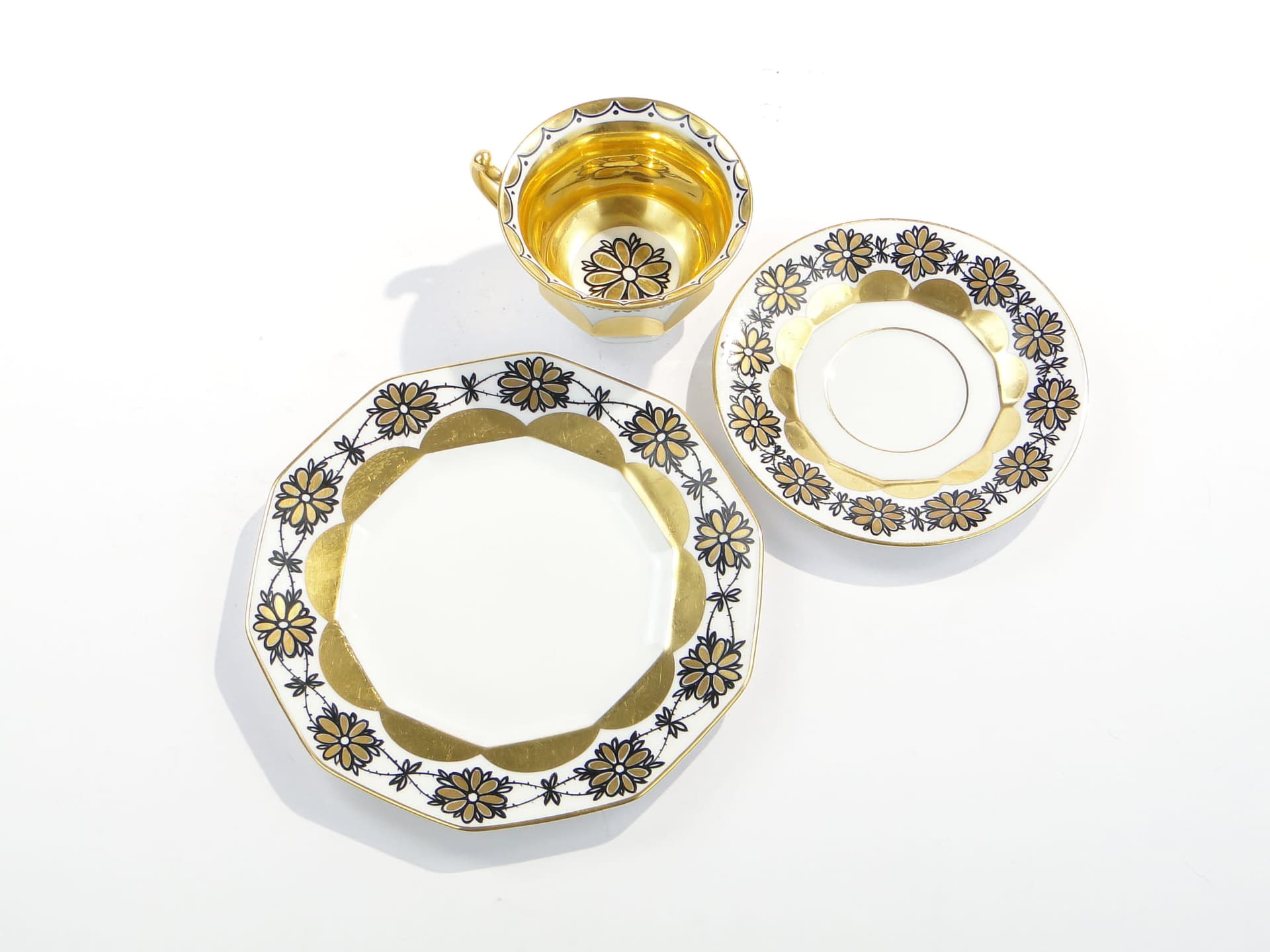 Breakfast set Art Deco, white gilded porcelain, Rosenthal, Germany, 1920s - 381960
