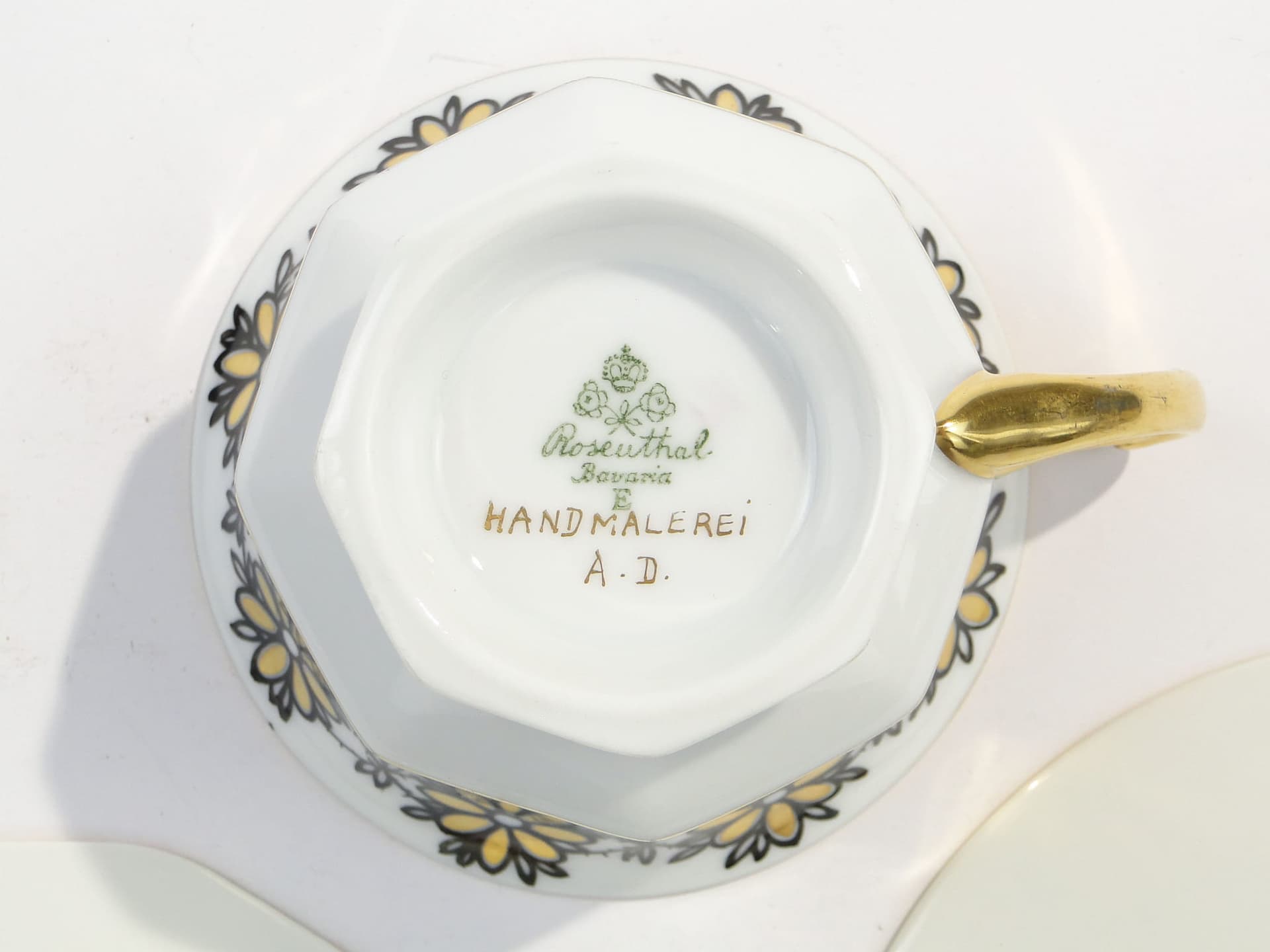 Breakfast set Art Deco, white gilded porcelain, Rosenthal, Germany, 1920s - 381962