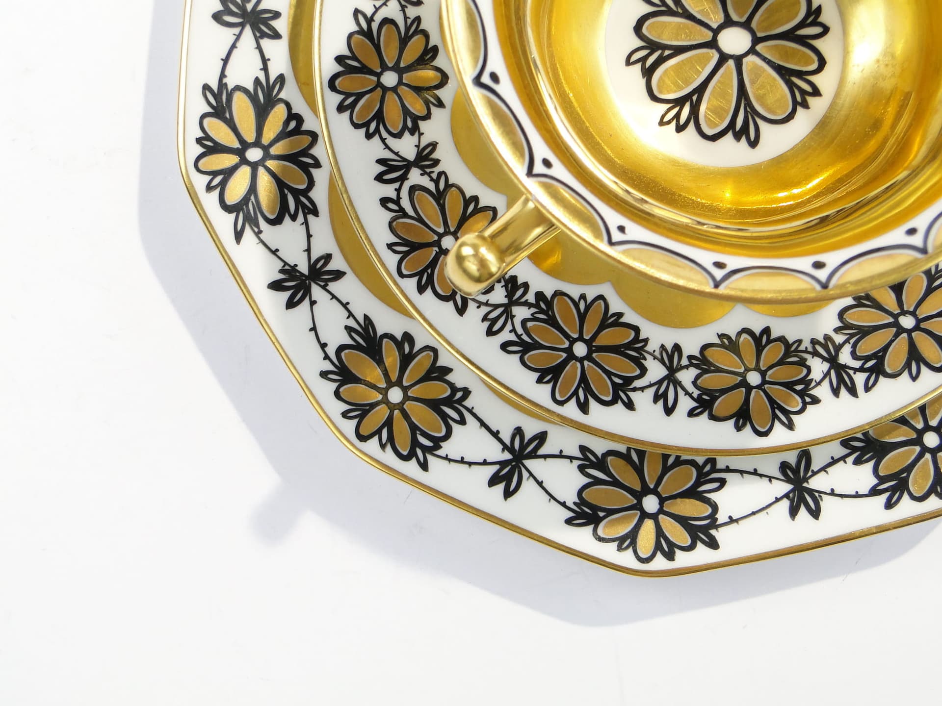 Breakfast set Art Deco, white gilded porcelain, Rosenthal, Germany, 1920s - 381959