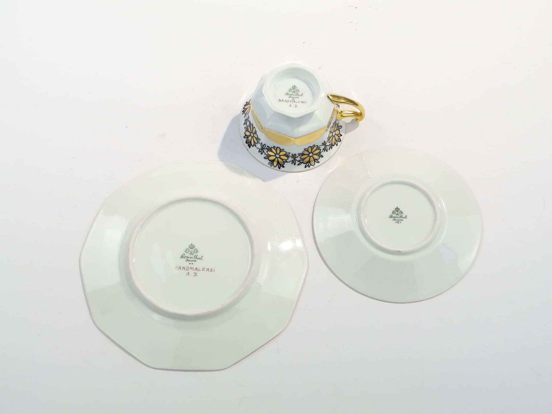 Breakfast set Art Deco, white gilded porcelain, Rosenthal, Germany, 1920s - 381961
