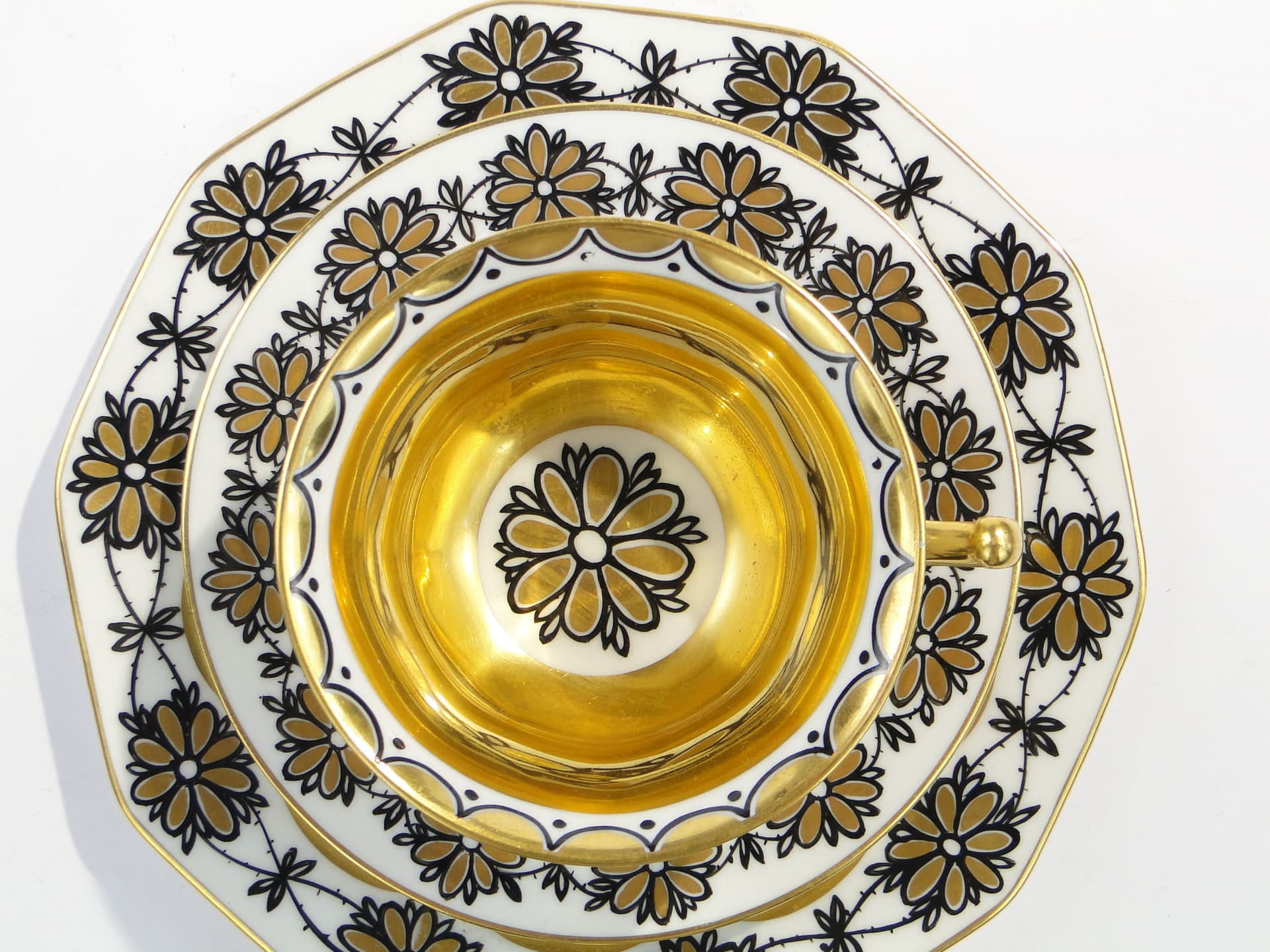 Breakfast set Art Deco, white gilded porcelain, Rosenthal, Germany, 1920s - 381958
