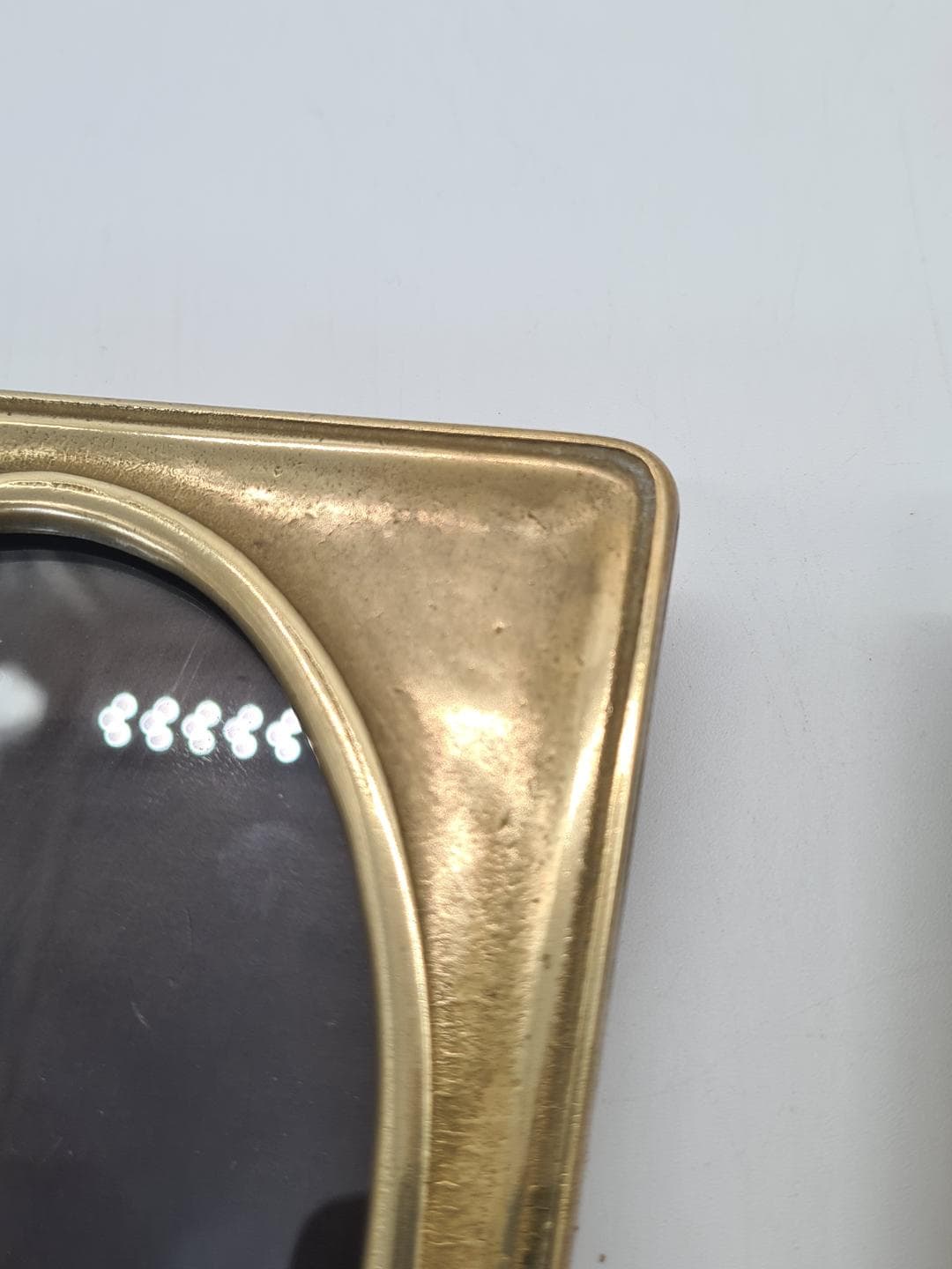 Para ramek na zdjęcia, Art Deco, mosiądz złoty, lata 40. - 381977