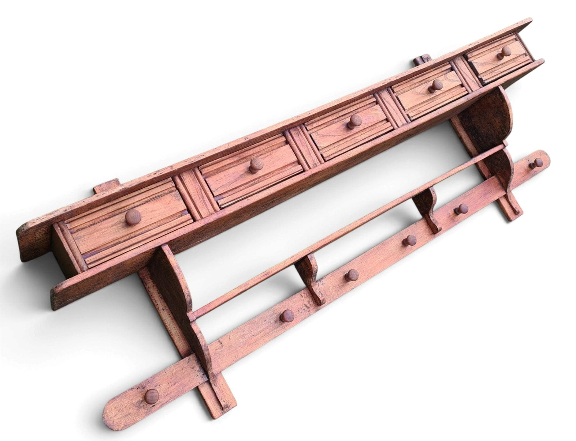 Kitchen shelf, brown wood, France, 19th century - 381996