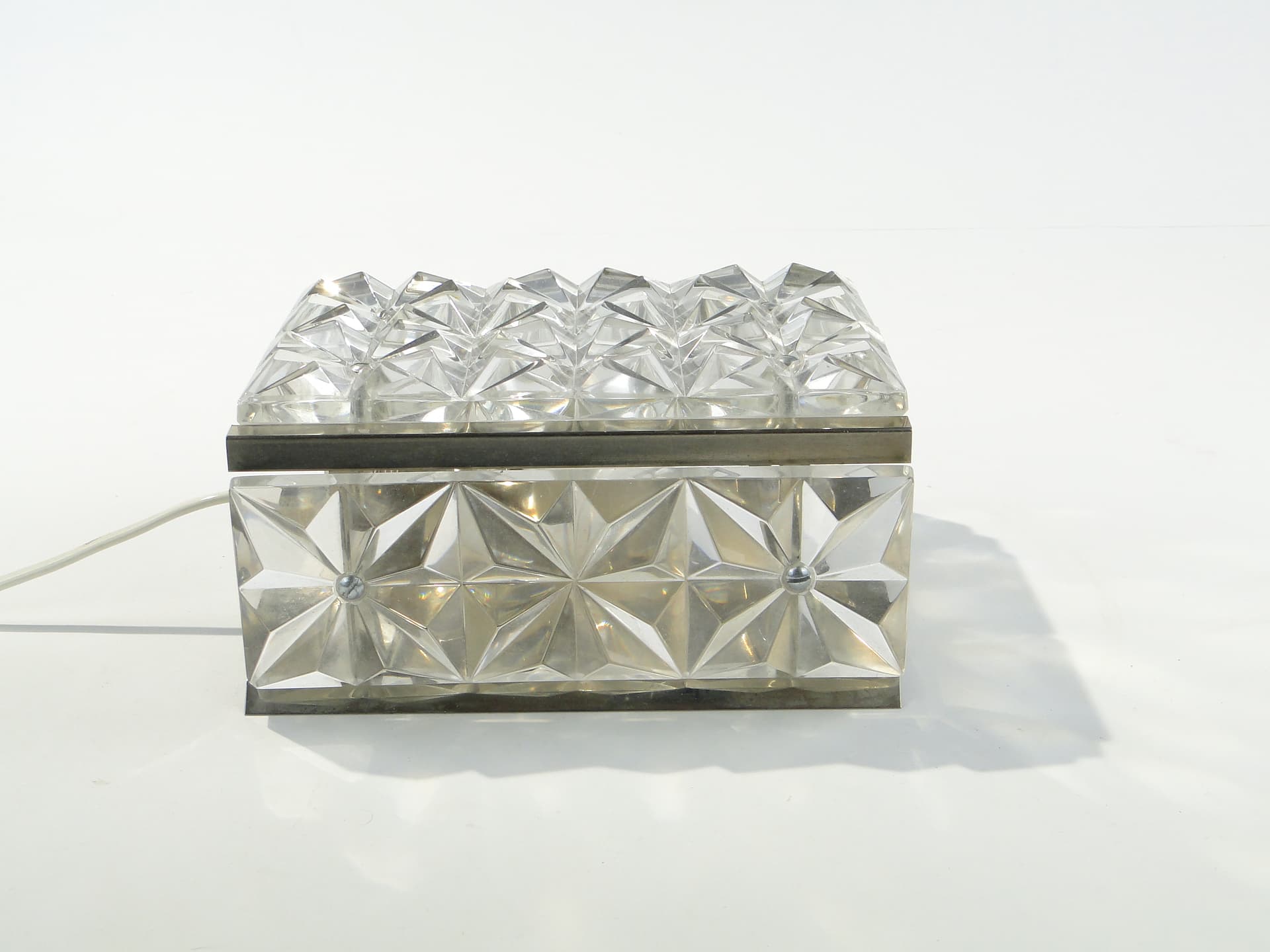 Kinkiet Space Age, przezroczysty akryl, stal chromowana, Niemcy, lata 70. - 382044