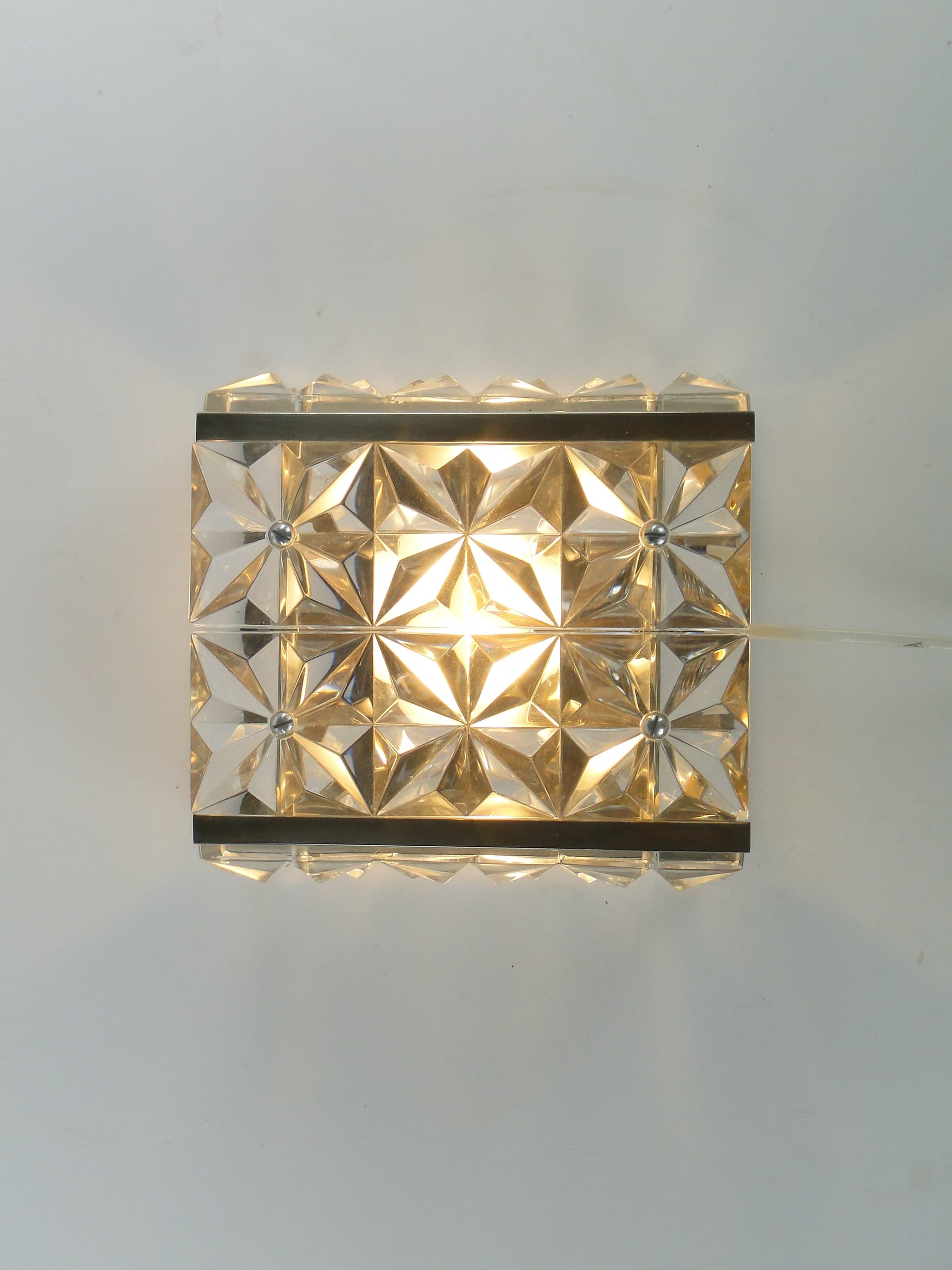Kinkiet Space Age, przezroczysty akryl, stal chromowana, Niemcy, lata 70. - 382049