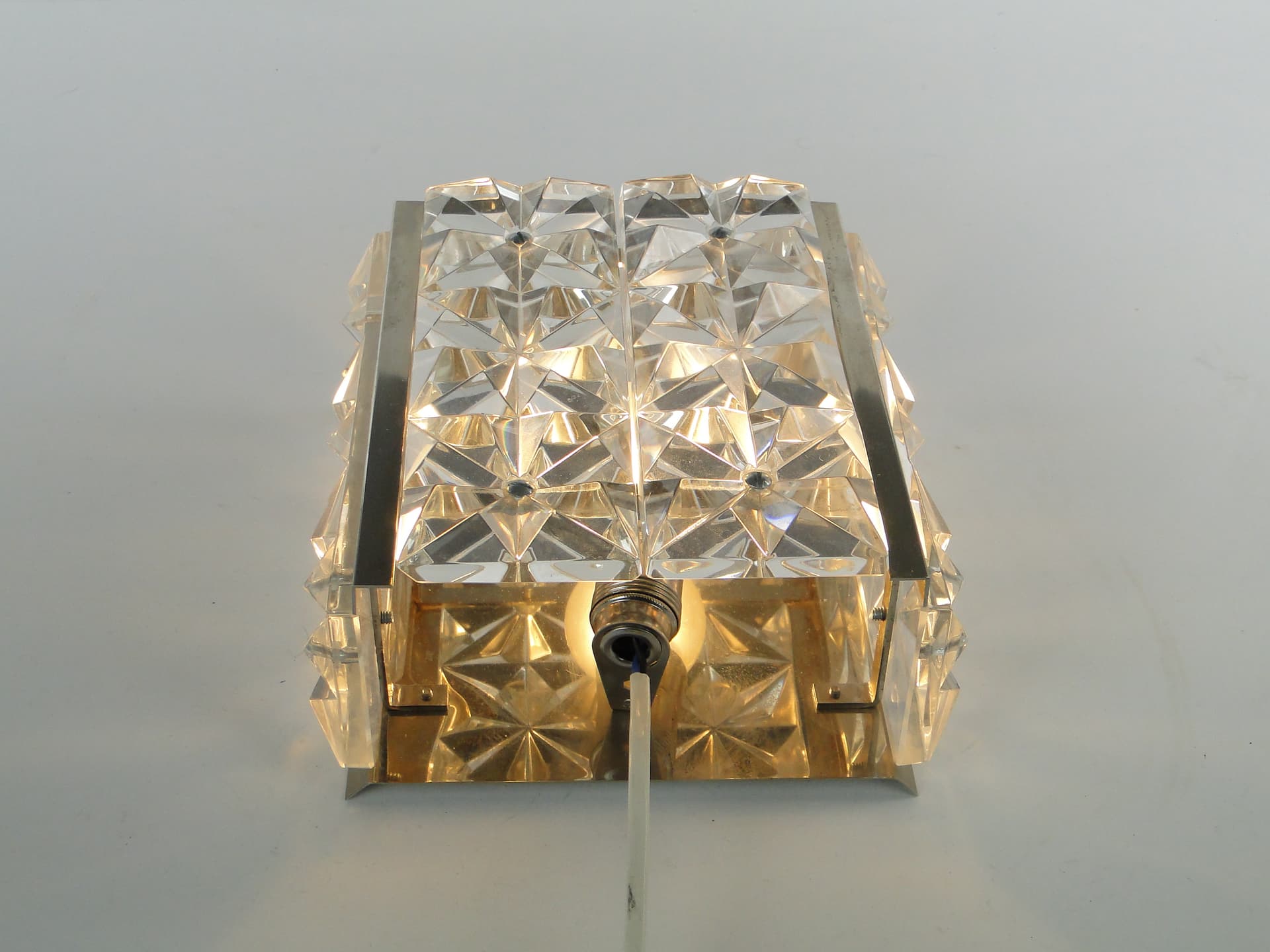 Kinkiet Space Age, przezroczysty akryl, stal chromowana, Niemcy, lata 70. - 382050