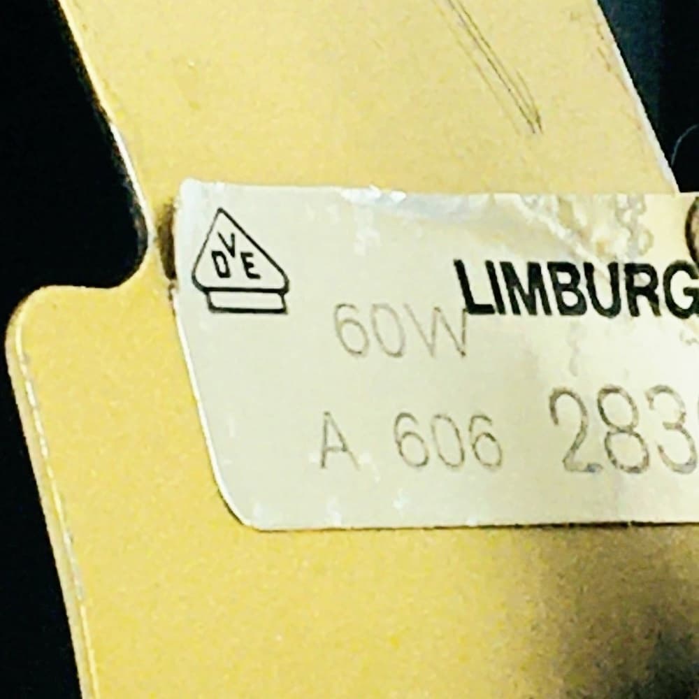 Para kinkietów, szkło transparentne, mosiądz, Limburg, Niemcy, lata 70. - 382059