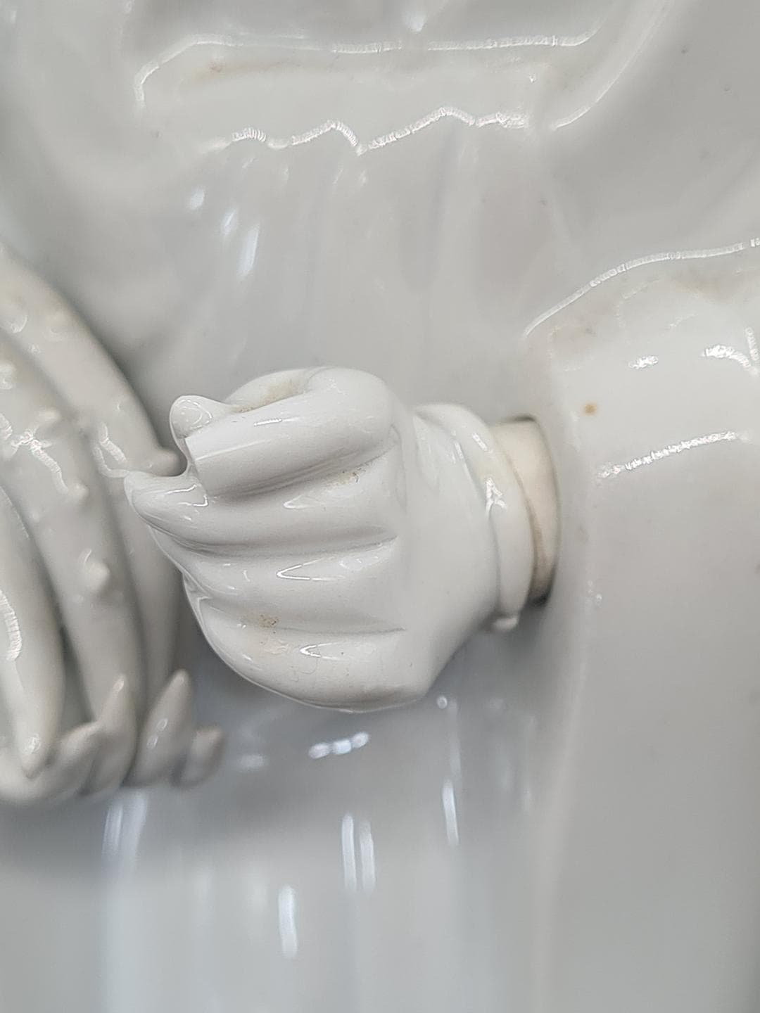 Figurka Guanyin, biały, porcelana, Chiny, lata 70. - 382092