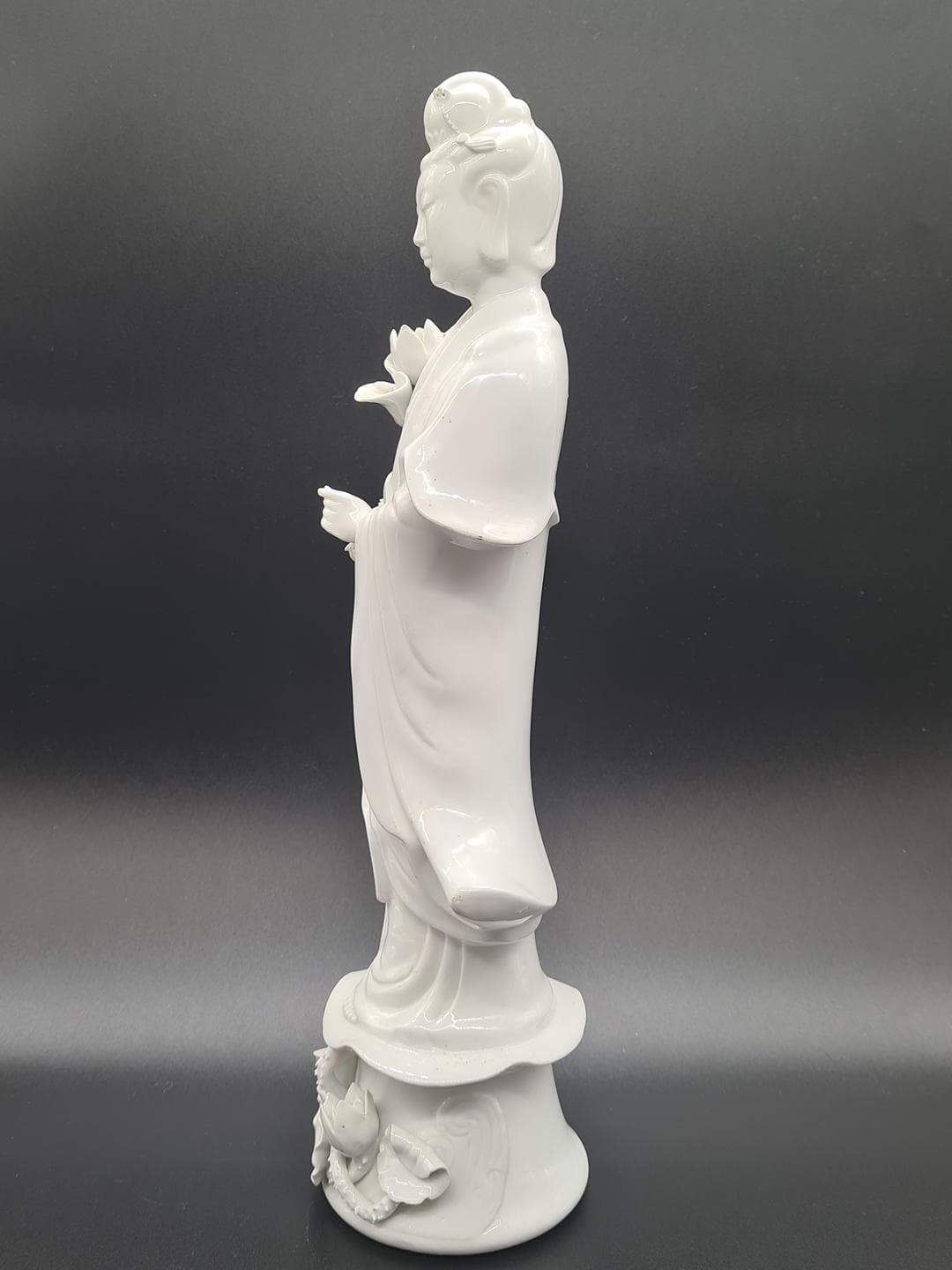 Figurka Guanyin, biały, porcelana, Chiny, lata 70. - 382088