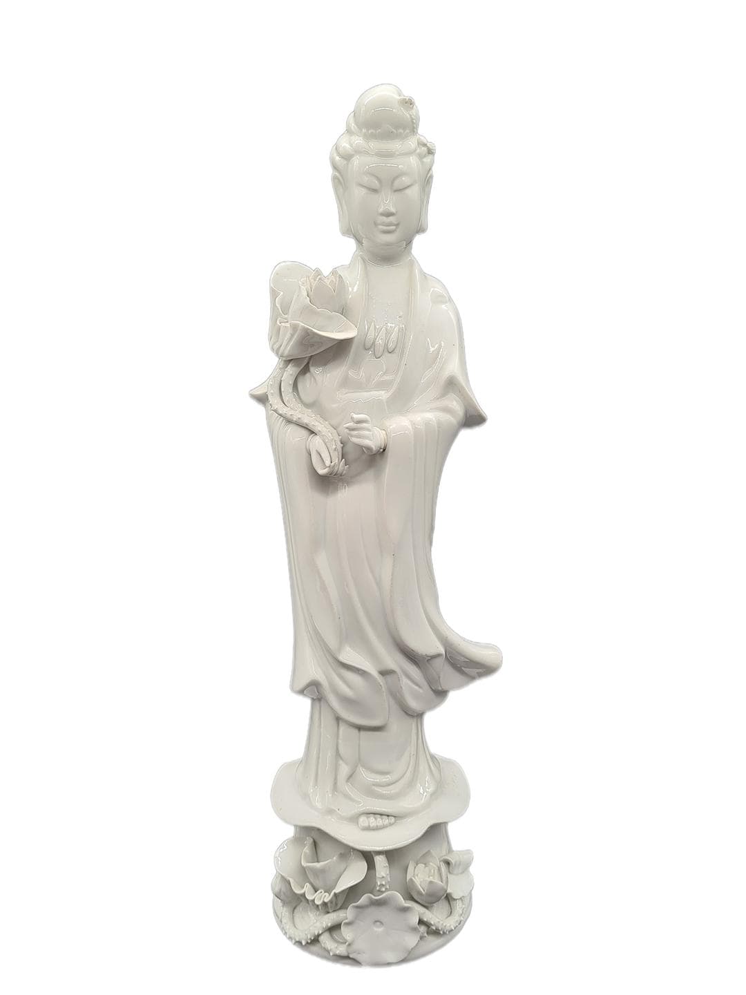 Figurka Guanyin, biały, porcelana, Chiny, lata 70. - 382082