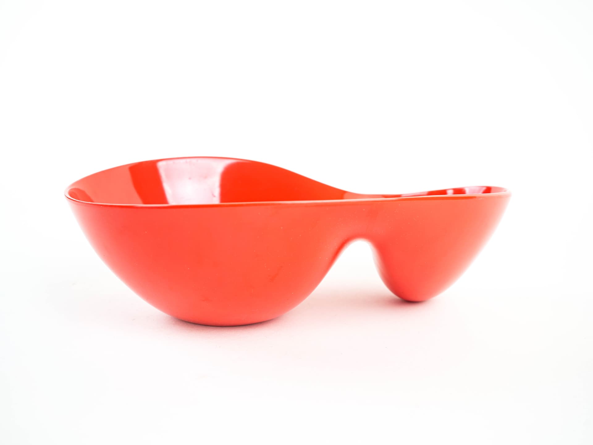Półmisek dwukomorowy, czerwony, plastik, Dania, lata 70. - 382253