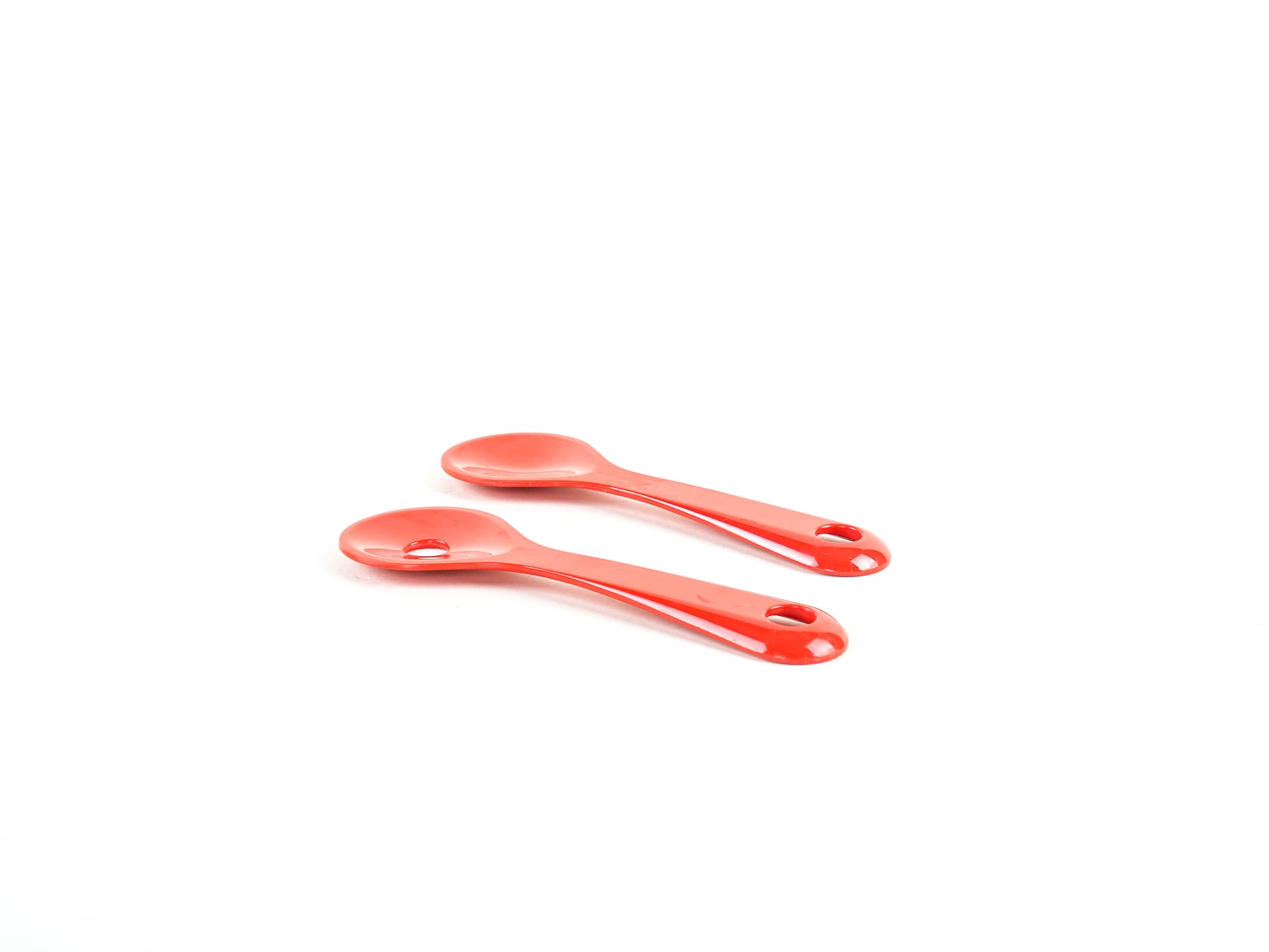 Set of kitchen spoons, red ceramic, Ikea, Denmark, 1980s. - 382259