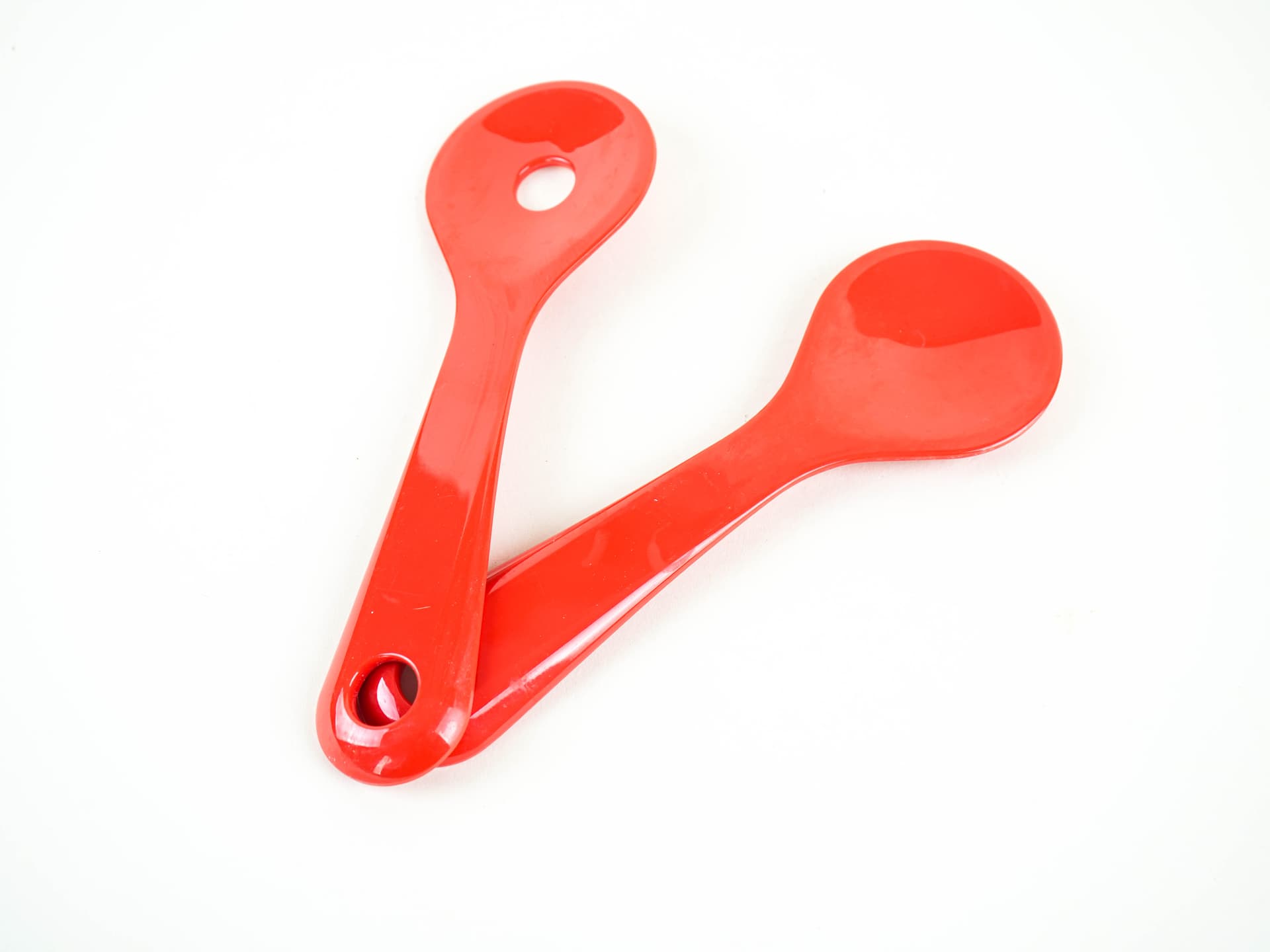 Set of kitchen spoons, red ceramic, Ikea, Denmark, 1980s. - 382262