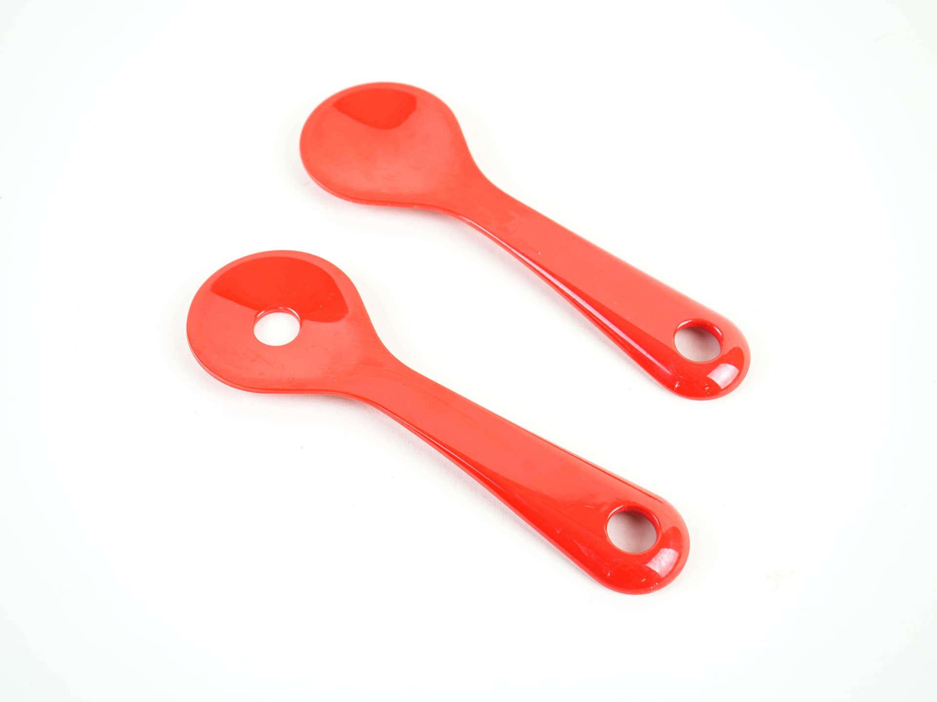 Set of kitchen spoons, red ceramic, Ikea, Denmark, 1980s. - 382261