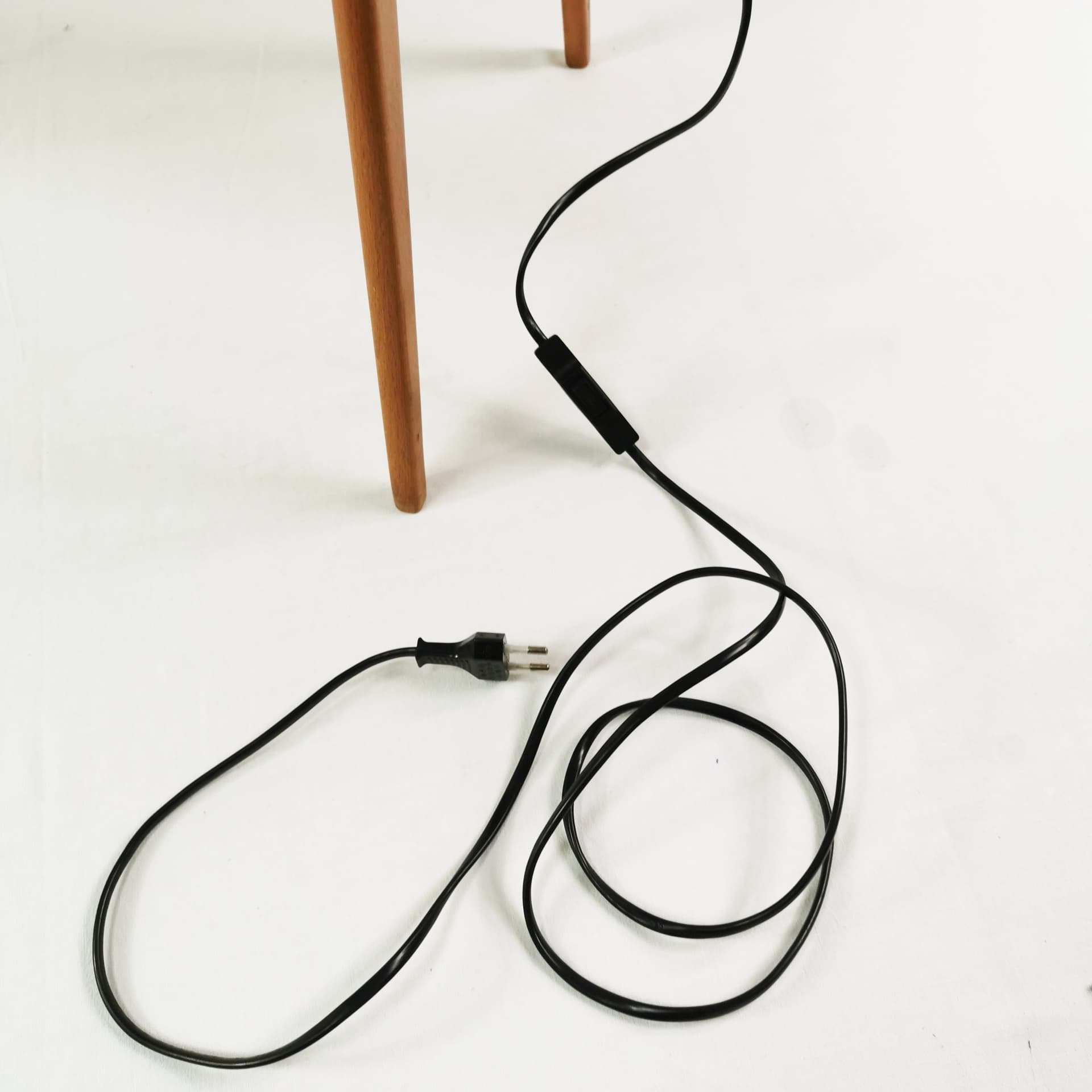 Lampa zaciskowa, srebrny, metal, drewno brązowy, proj. T. Björklund, Ikea, Szwecja, lata 90. - 382422