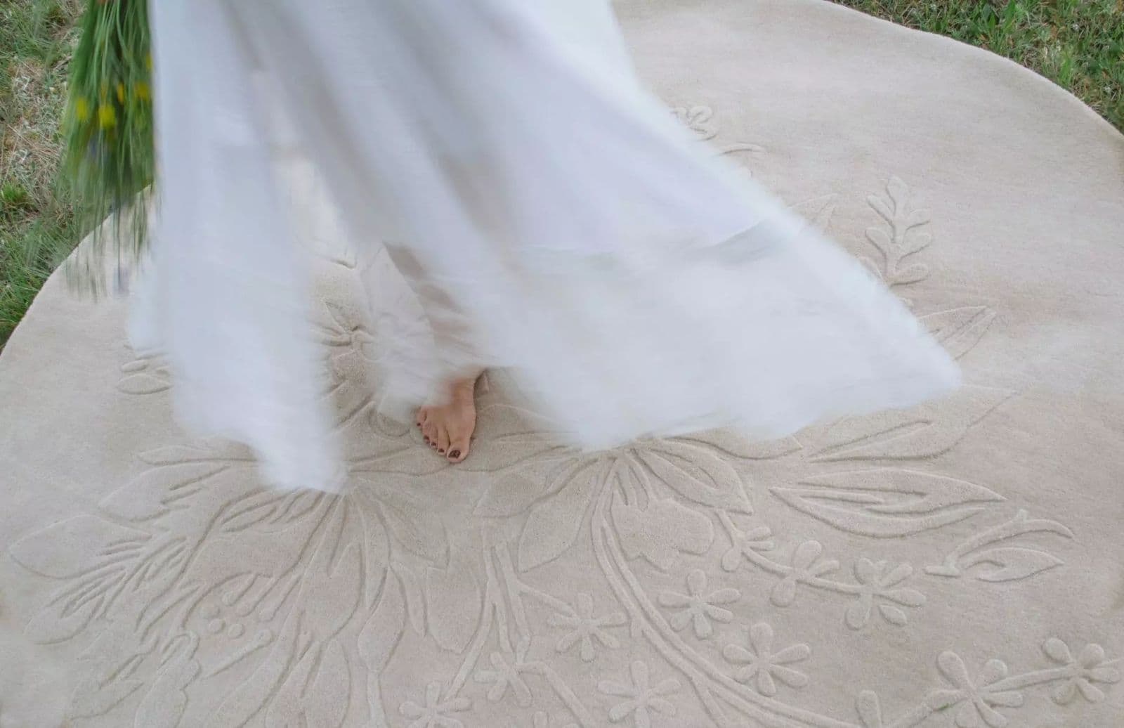 Dywan Rosa 200x200 cm, proj. Ł. Siwiec, wełna, Carpets & More - 382593