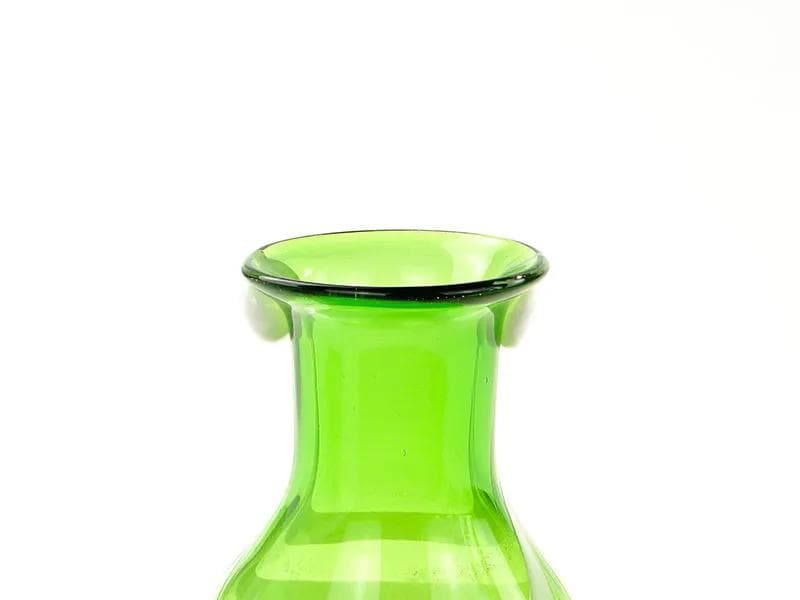 Zielony wazon z guziczkami ze szkła barwionego, proj. L. Fiedorowicz dla HSA Staszic, Polska, lata 80. - 28129