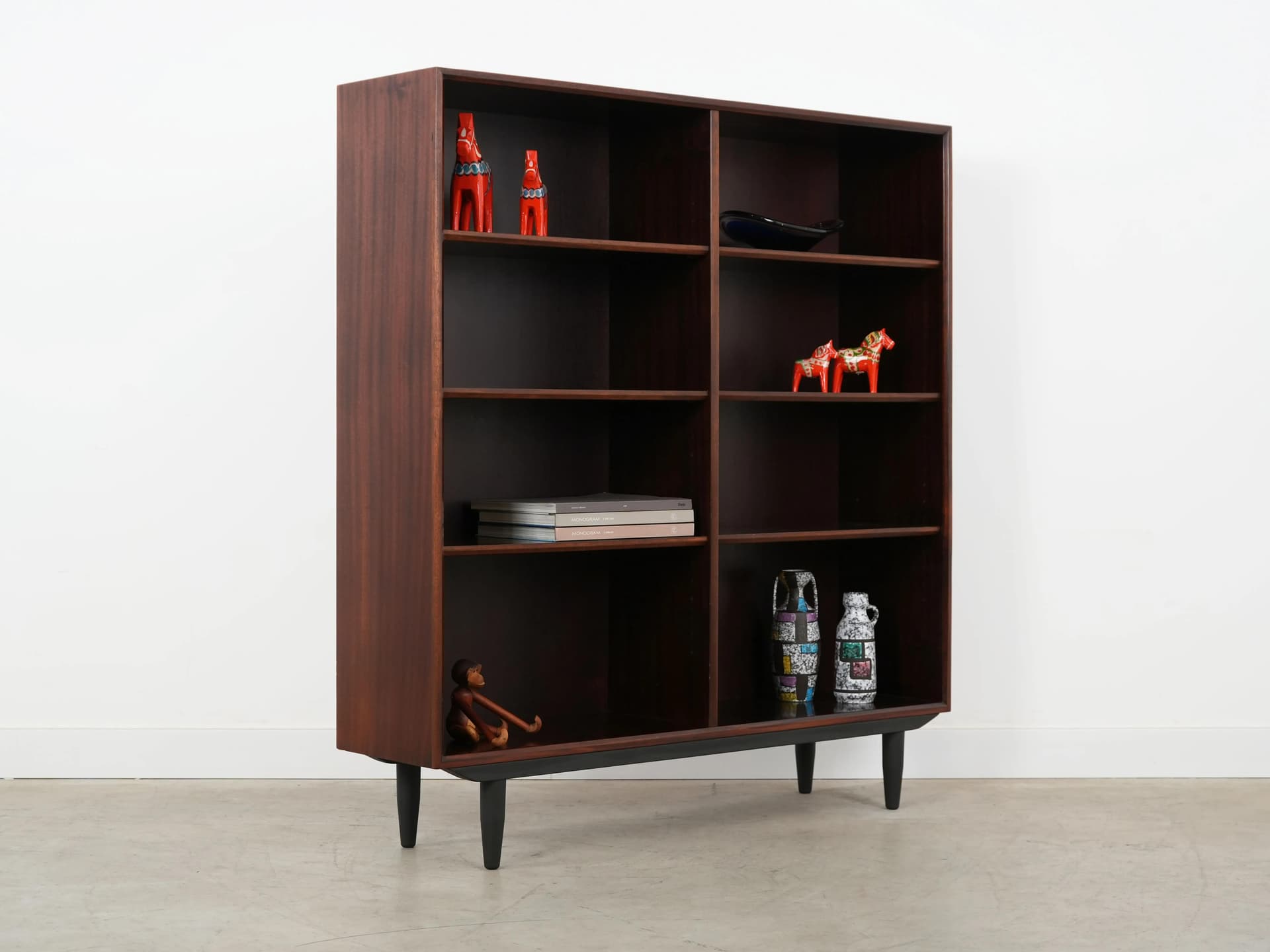 Bookcase, mahogany dark brown, Denmark, 1970s