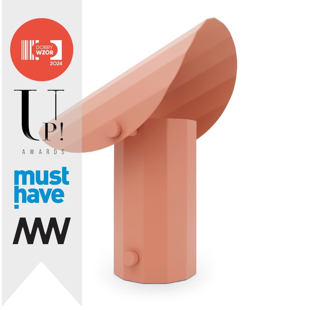 Lampa stojąca APOLIN 30 cm złamany różowy, Kaspa x Grynasz Studio - 3278