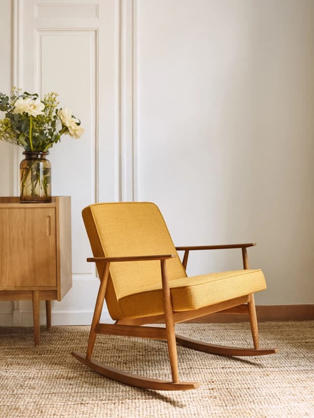 Fox Rocking chair 62x76x78 cm ash mint corduroy, , - DIMENSION