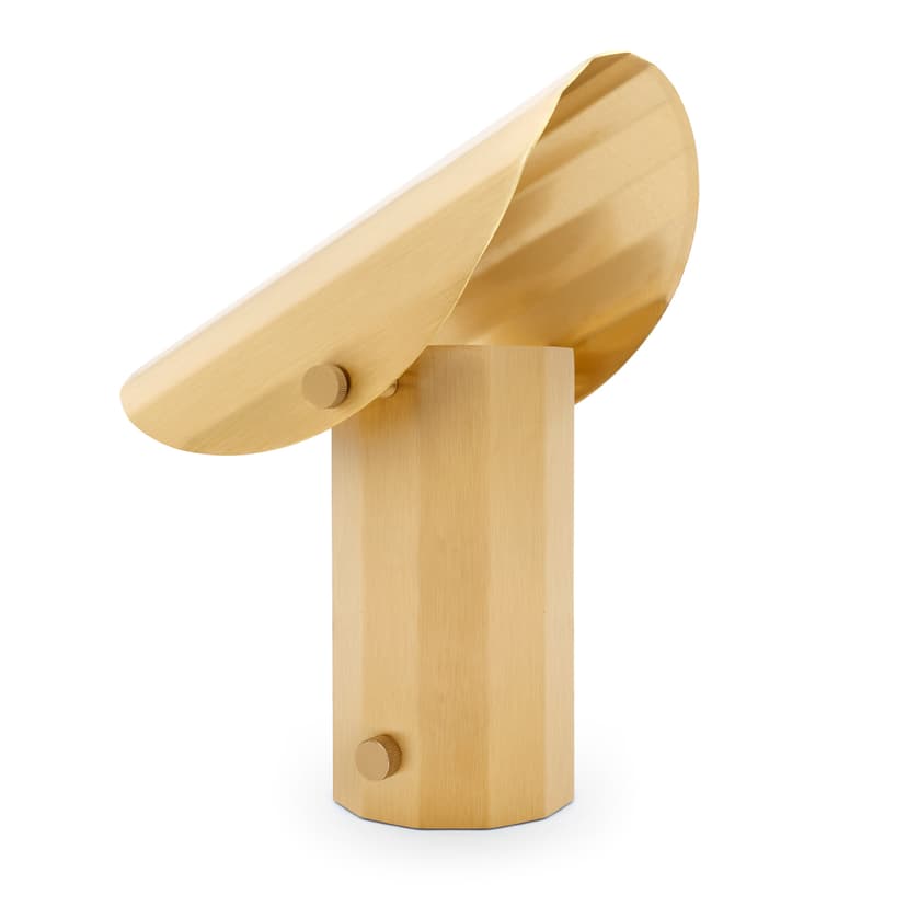 Lampa stojąca APOLIN 30 cm mosiądz szczotkowany, Kaspa x Grynasz Studio