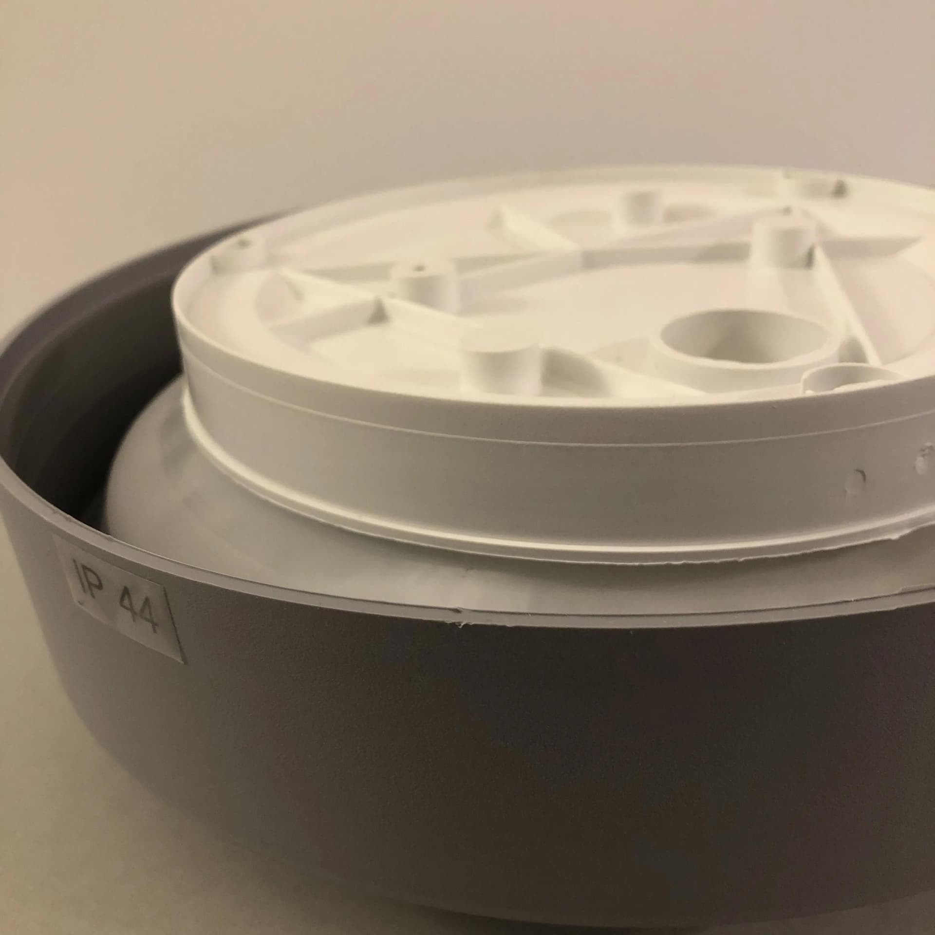 Plafon, szary, szkło opalowe, Belgia, lata 90. - 28103